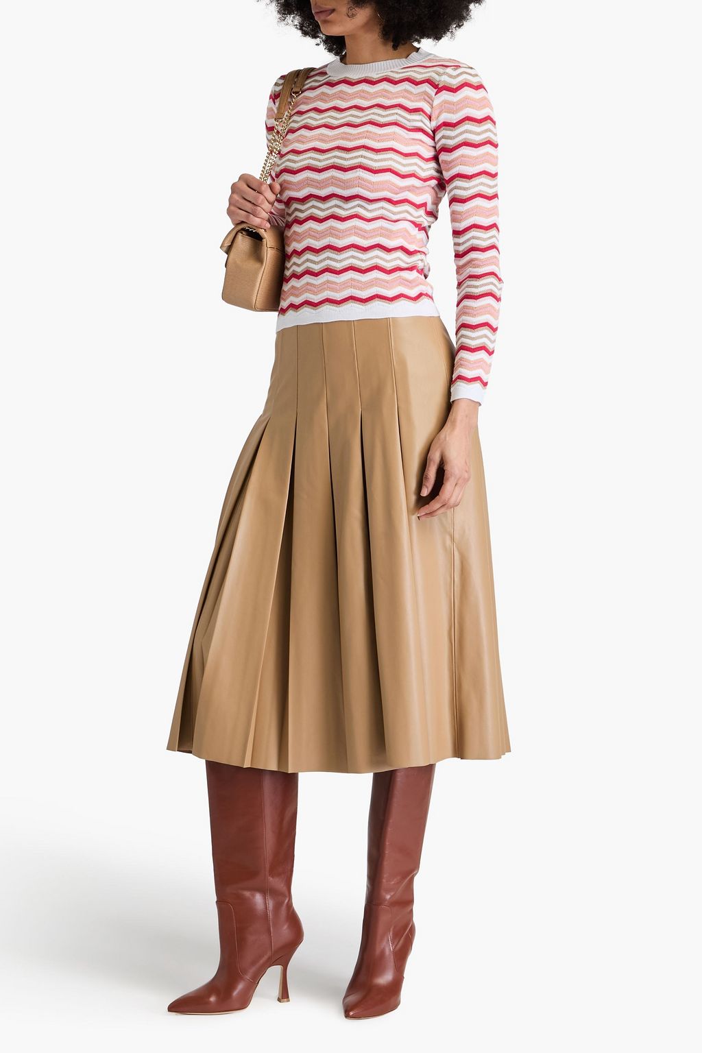 MISSONI كنزة رياضية من مزيج من القطن بحبكة كروشيه
