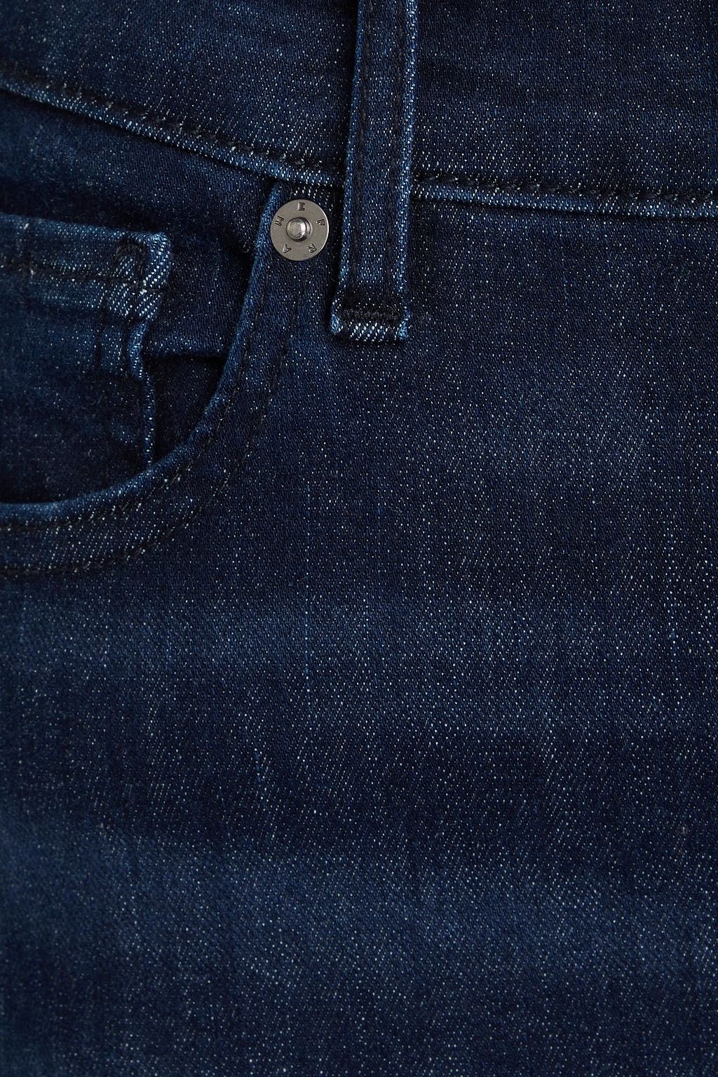 FRAME Faded high-rise wide-leg jeans