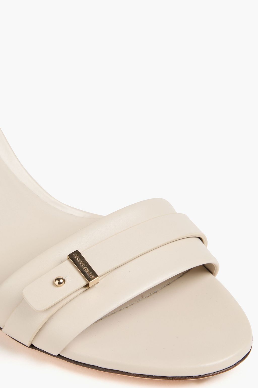 GIORGIO ARMANI Buckled leather slingback sandals