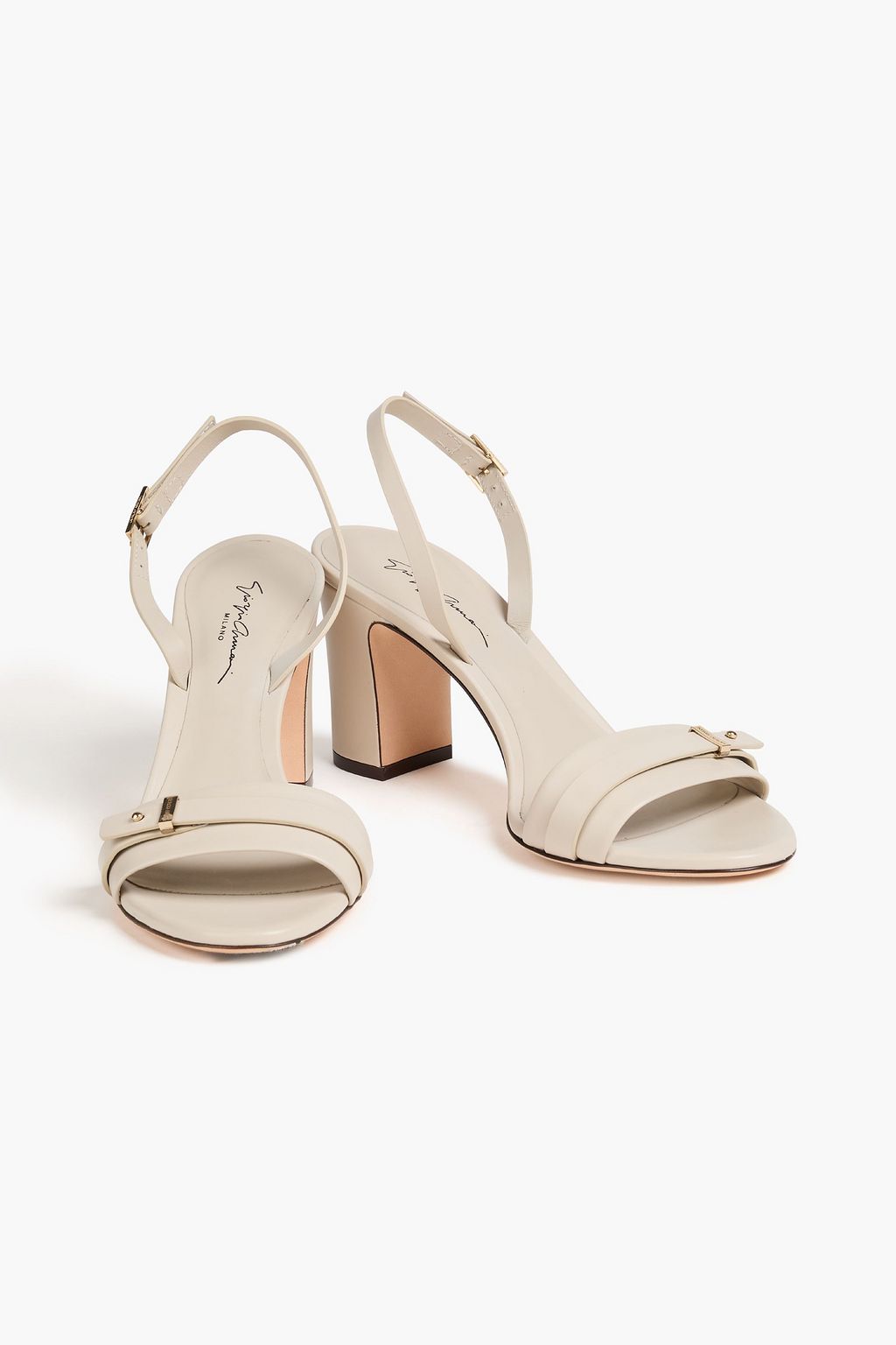 GIORGIO ARMANI Buckled leather slingback sandals