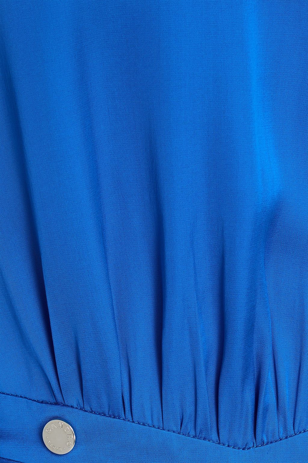 SANDRO Embellished cutout satin maxi dress