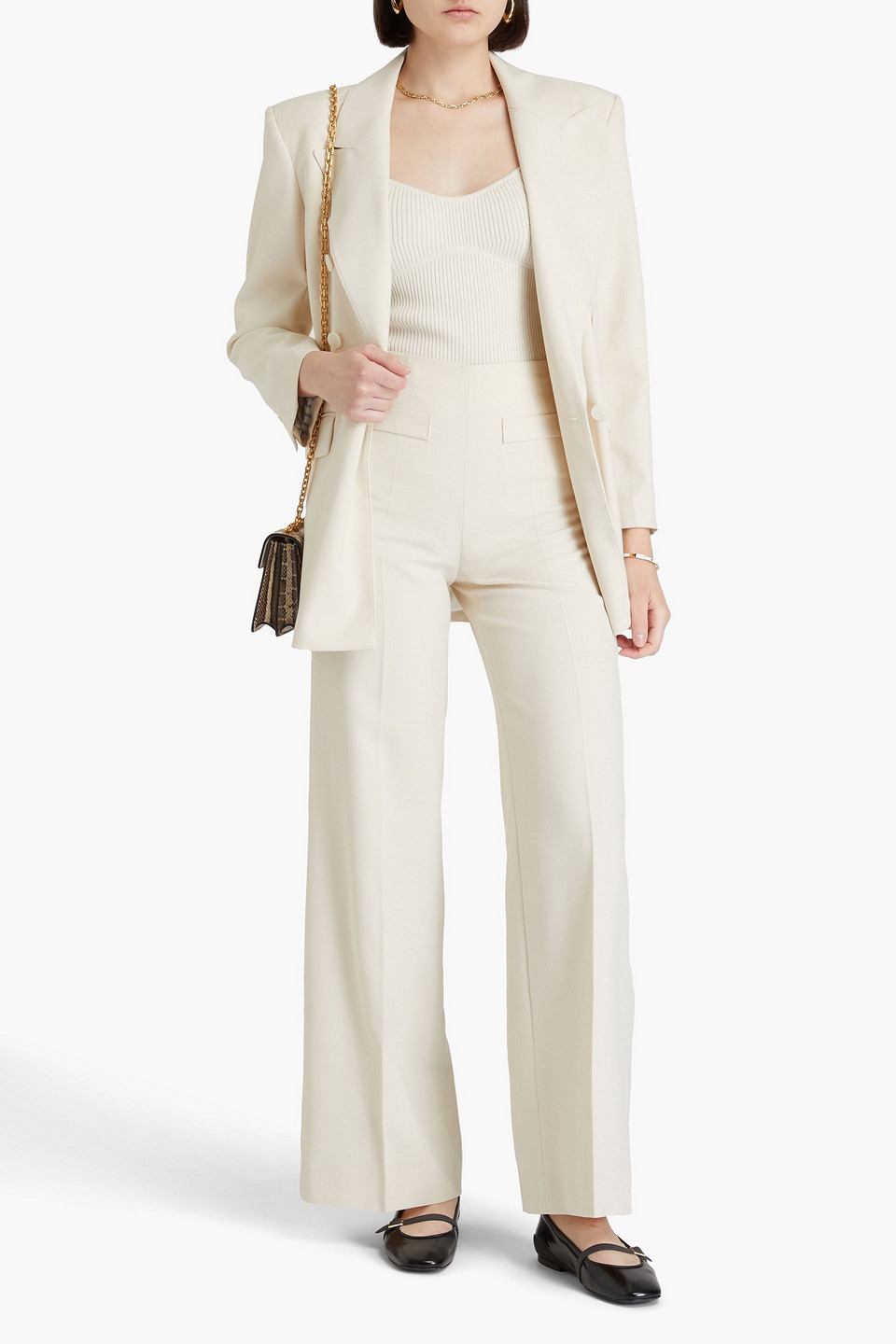 Sandro Schlaghose Aus Webstoff In Naturfarben