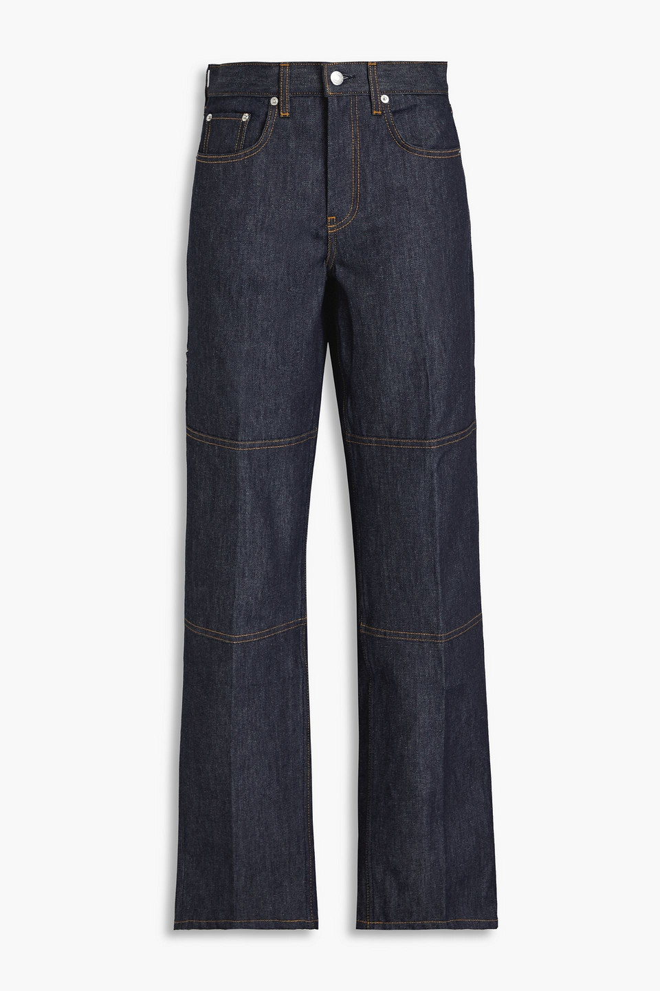 Helmut Lang Carpenter Hoch Sitzende Jeans Mit Geradem Bein In Dunkelblauer Denim