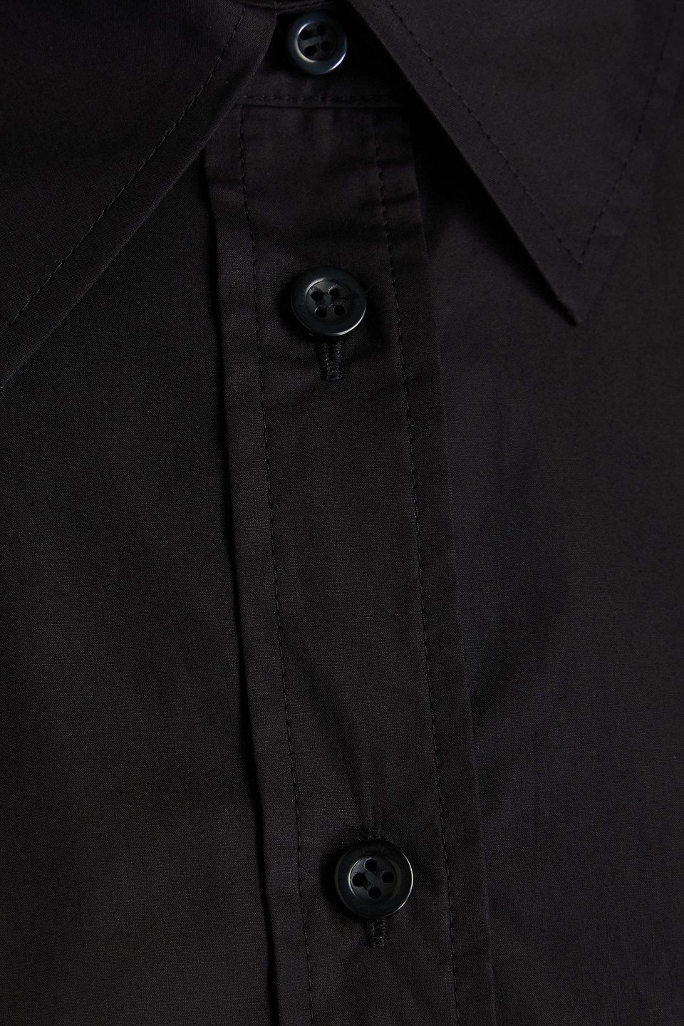 Frame The Borrowed Pocket Organic Cotton Button-up Shirt In Black