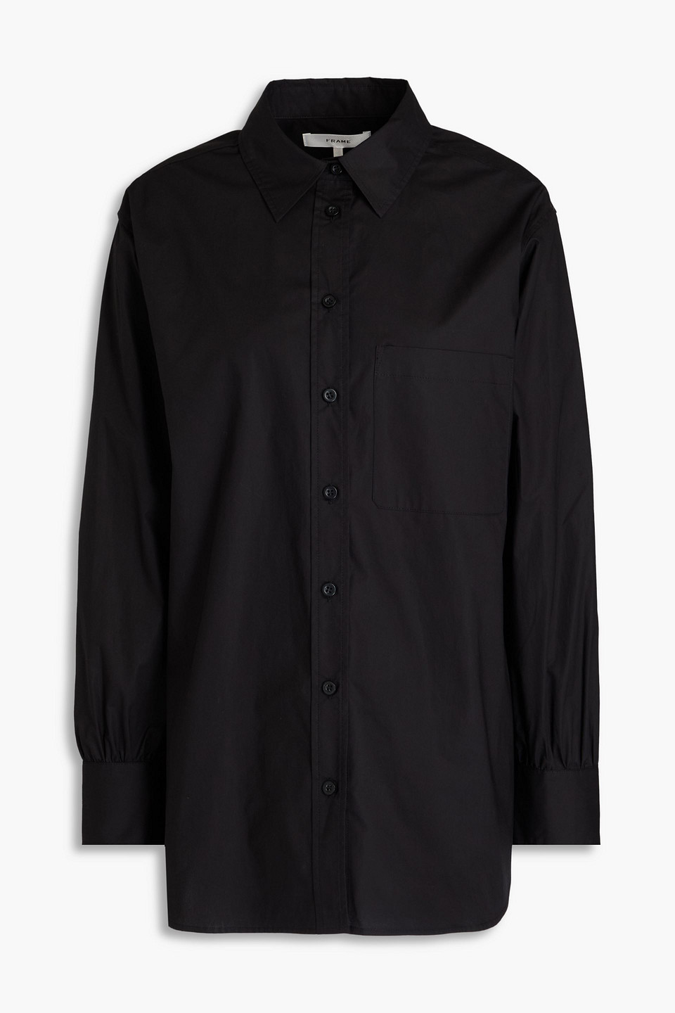 Frame Cotton-poplin Shirt In Black