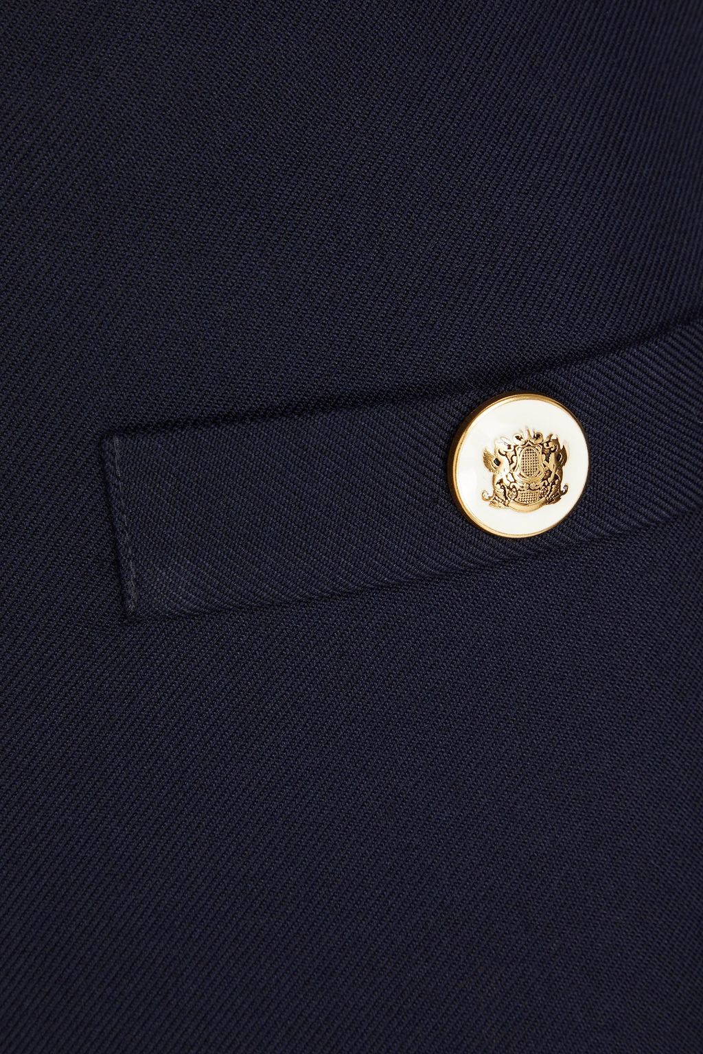 SANDRO Wool-blend twill flared pants