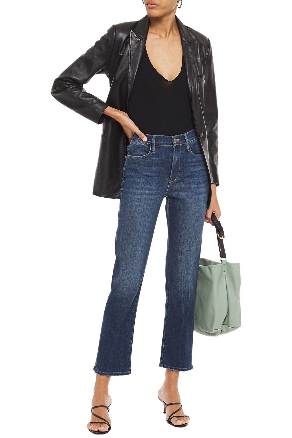 FRAME Le High Straight high-rise straight-leg jeans