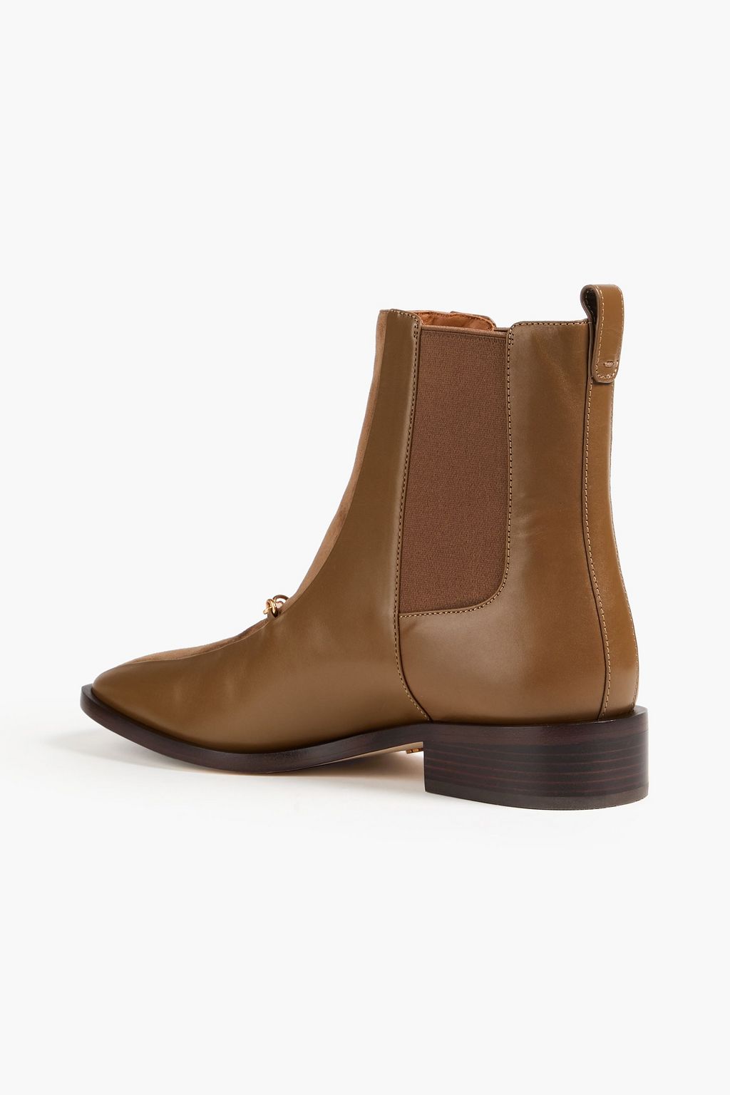 TORY BURCH Suede-trimmed leather Chelsea boots