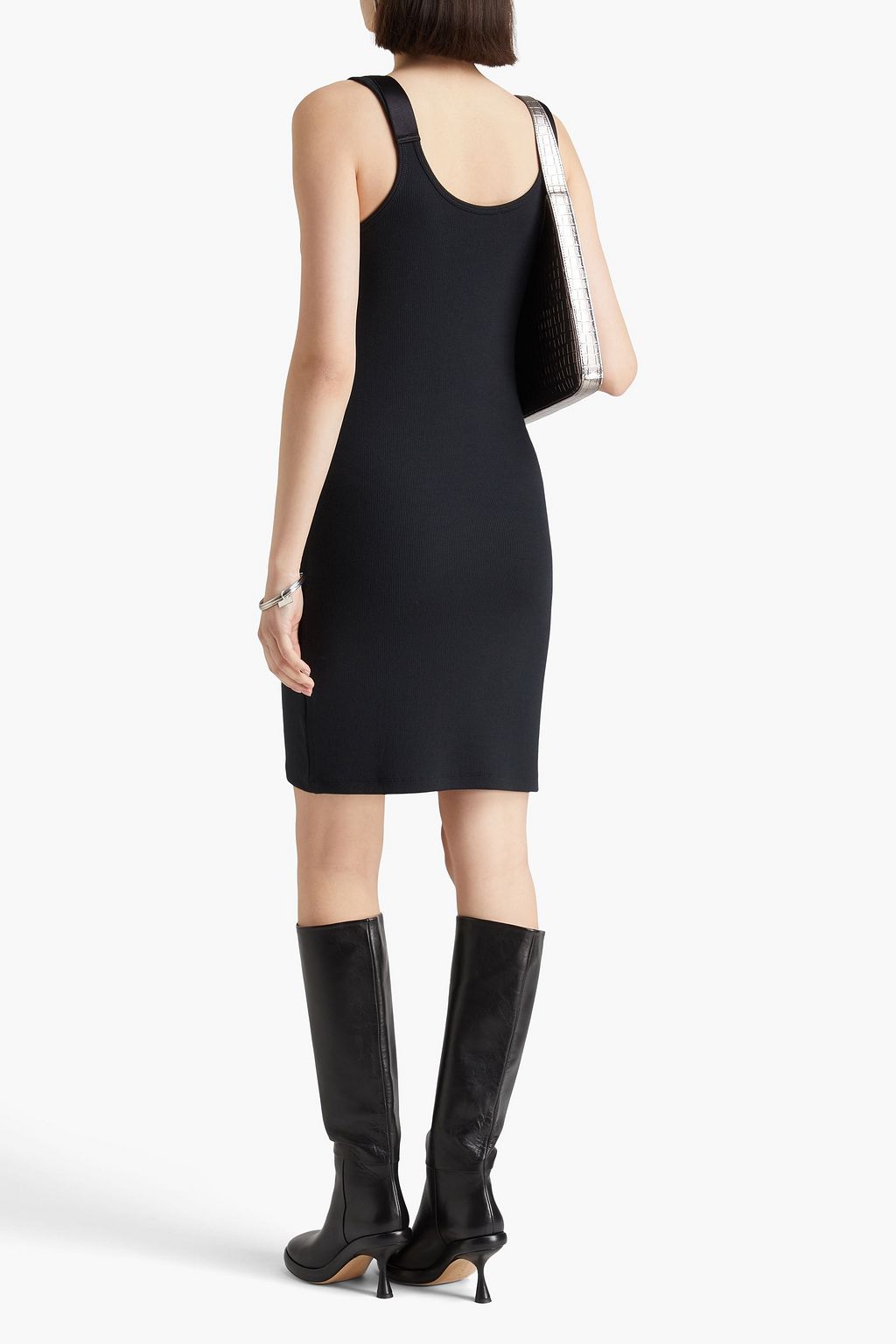 HELMUT LANG Ribbed modal-blend jersey mini dress