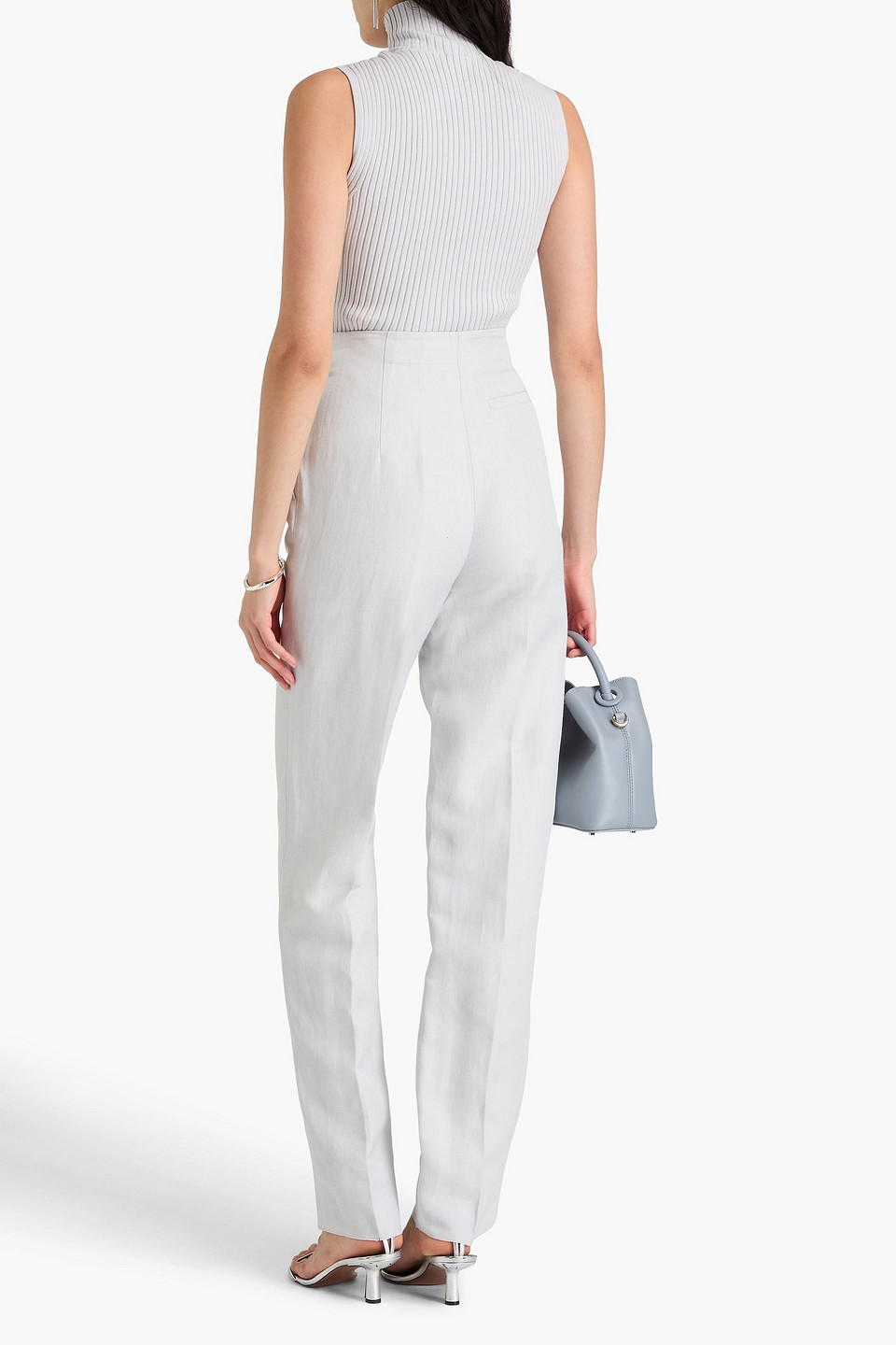  Giorgio Armani - Weste Aus Rippstrick - Grau - It 46 