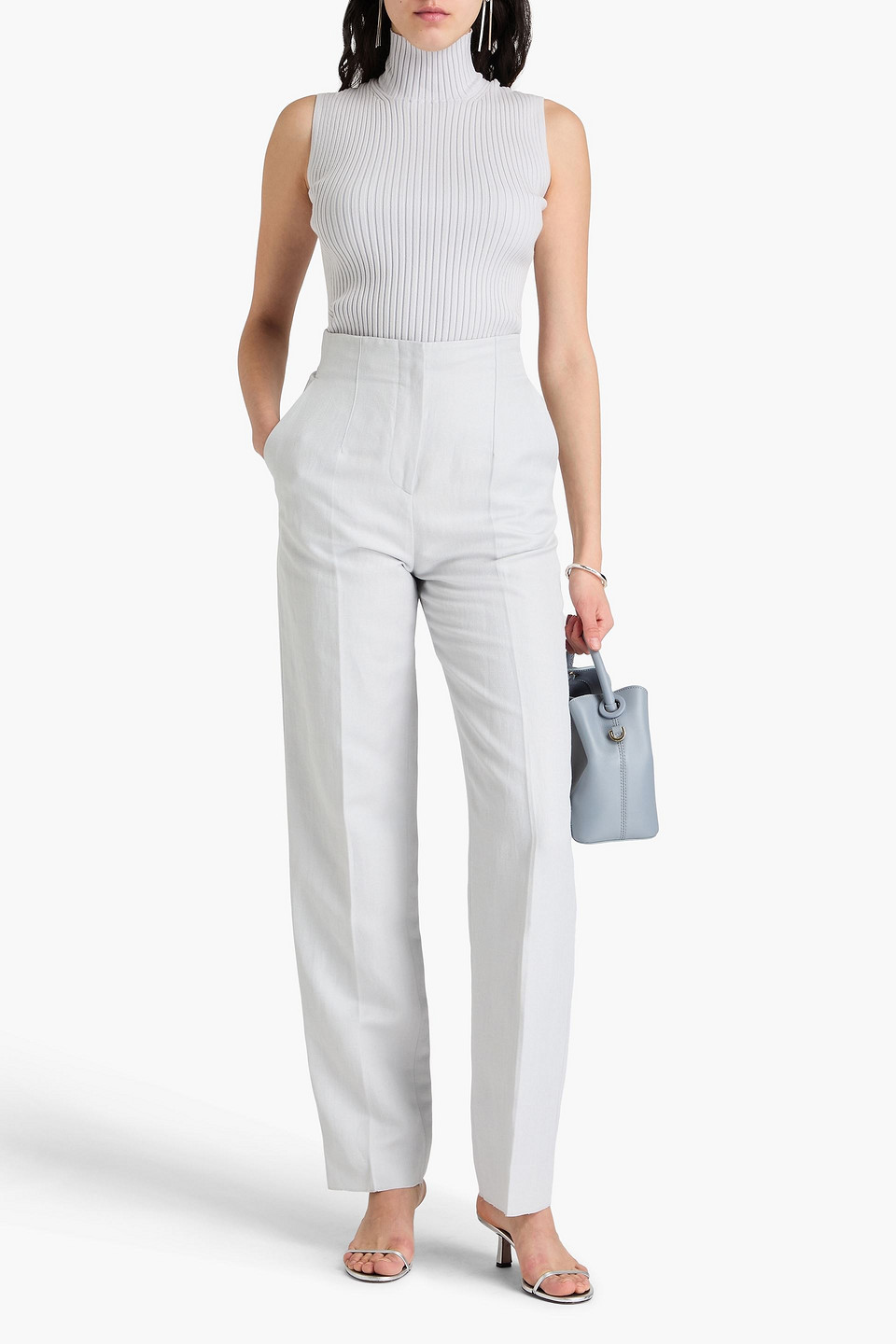  Giorgio Armani - Weste Aus Rippstrick - Grau - It 46 