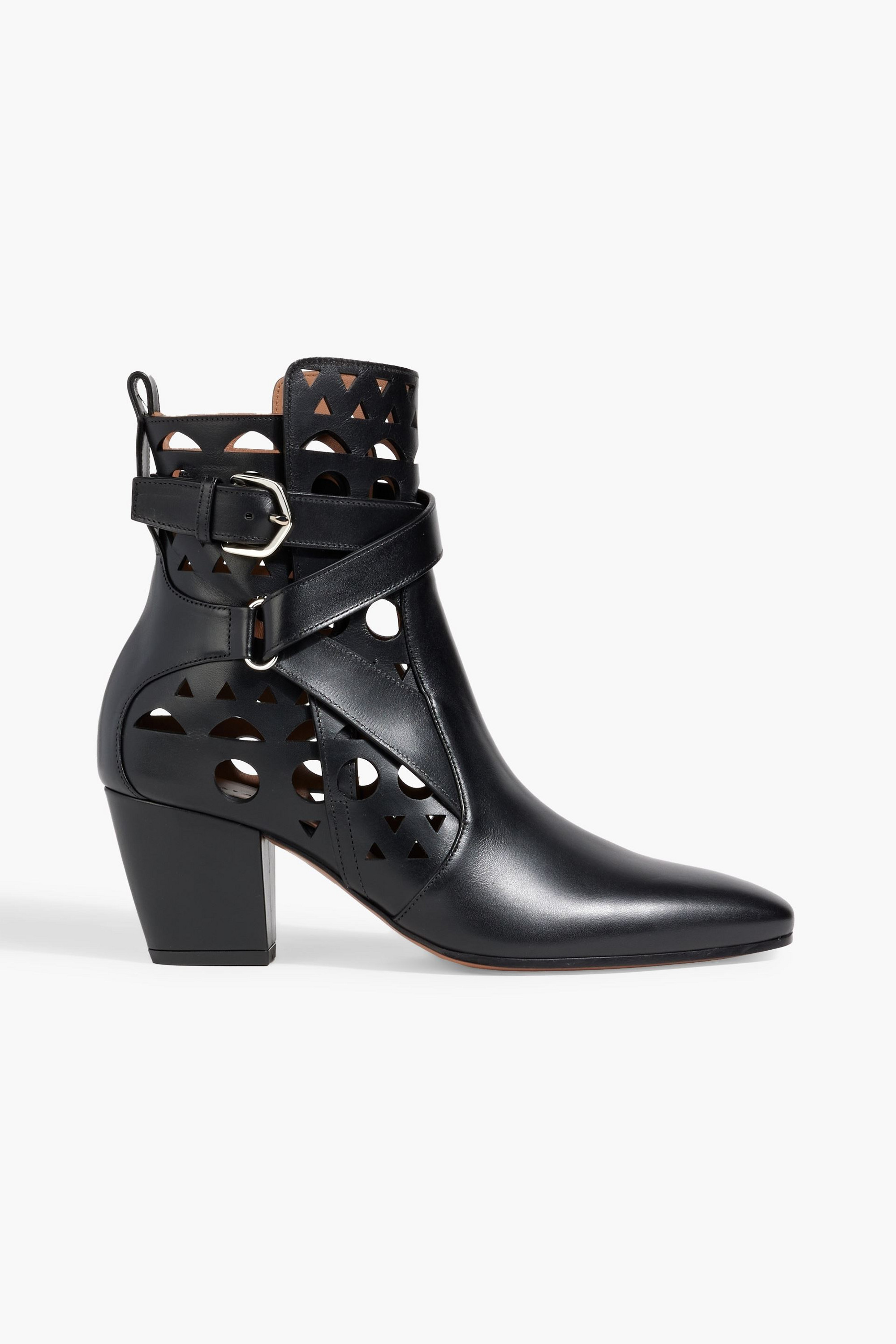 Alaïa Ziggy laser-cut leather ankle boots