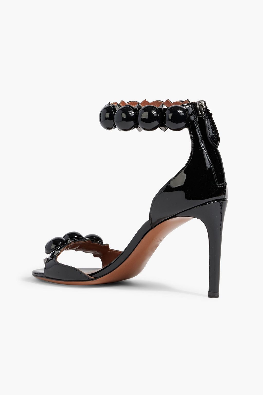 ALAÏA La Bombe 90 studded patent-leather sandals
