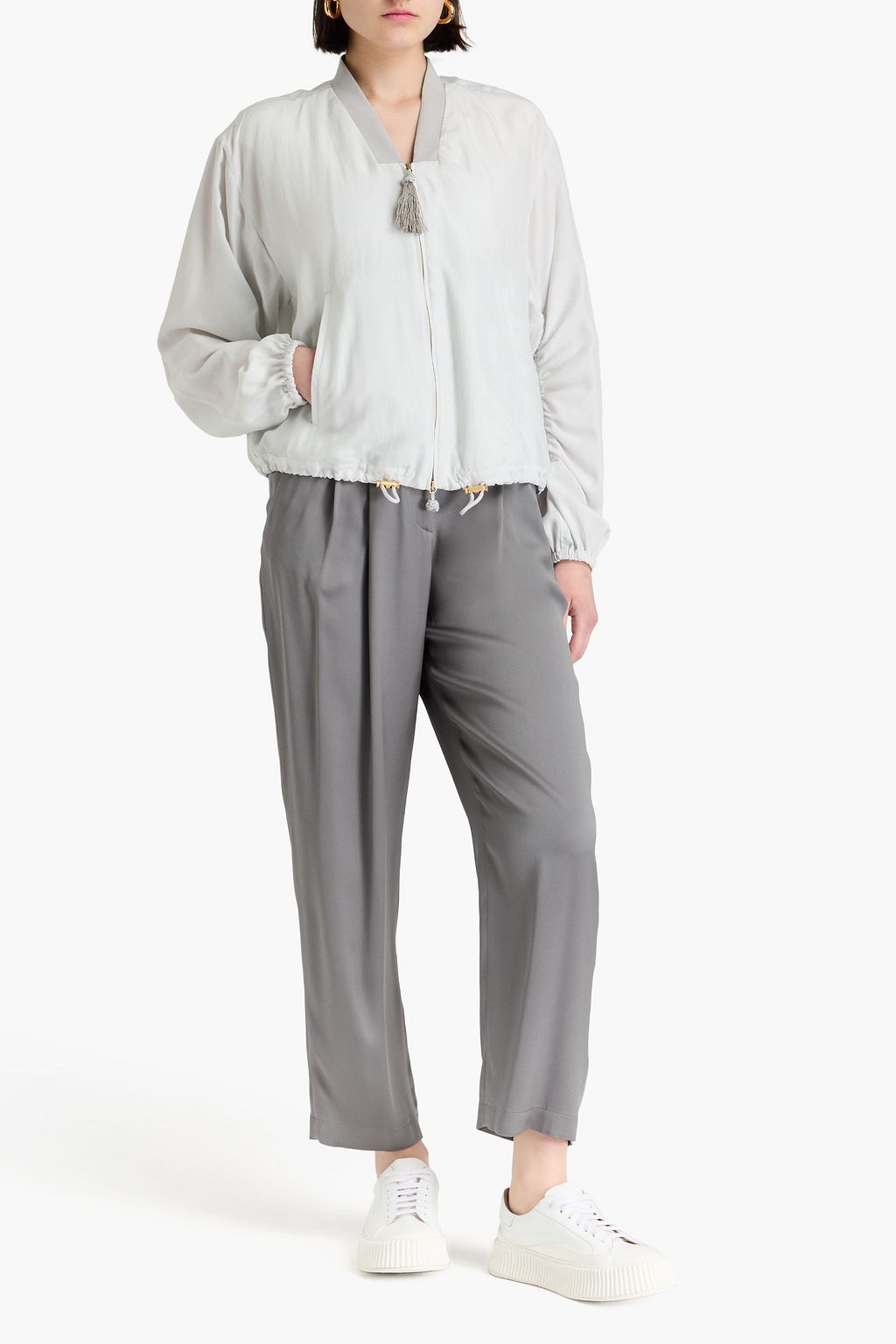 GIORGIO ARMANI Trainingsjacke aus Crêpe de Chine aus Seide
