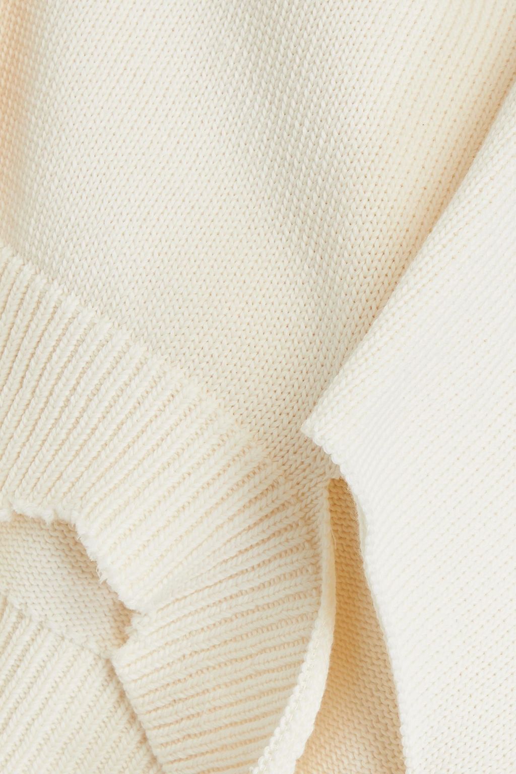 HELMUT LANG كنزة رياضية من مزيج من القطن بتأثير معتق