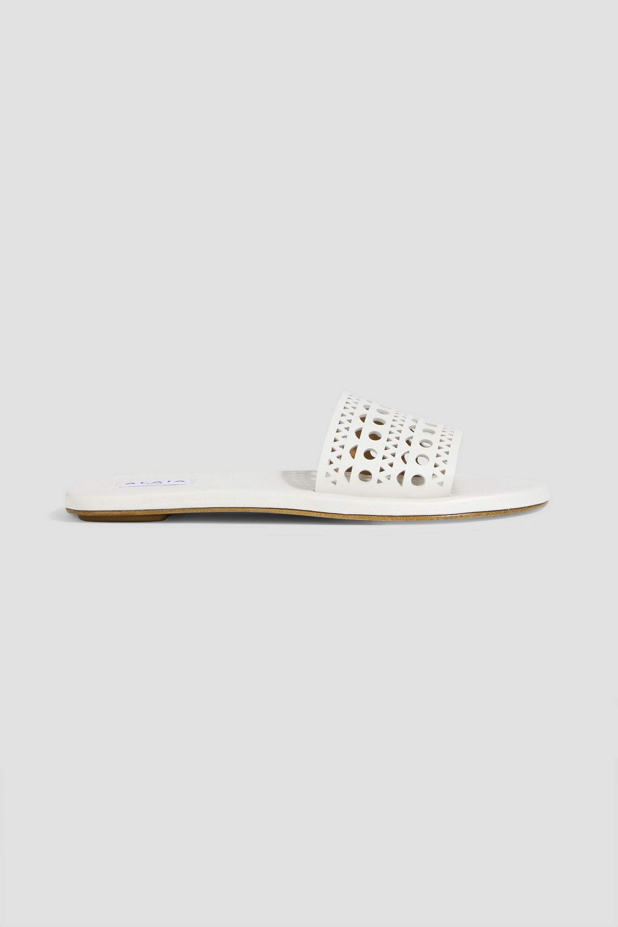 Alaïa Laser-cut leather slides