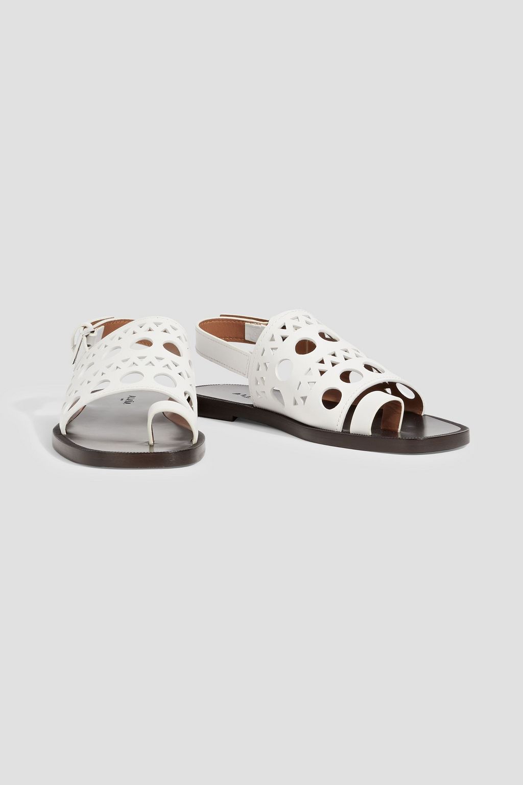 ALAÏA Laser-cut leather slingback sandals