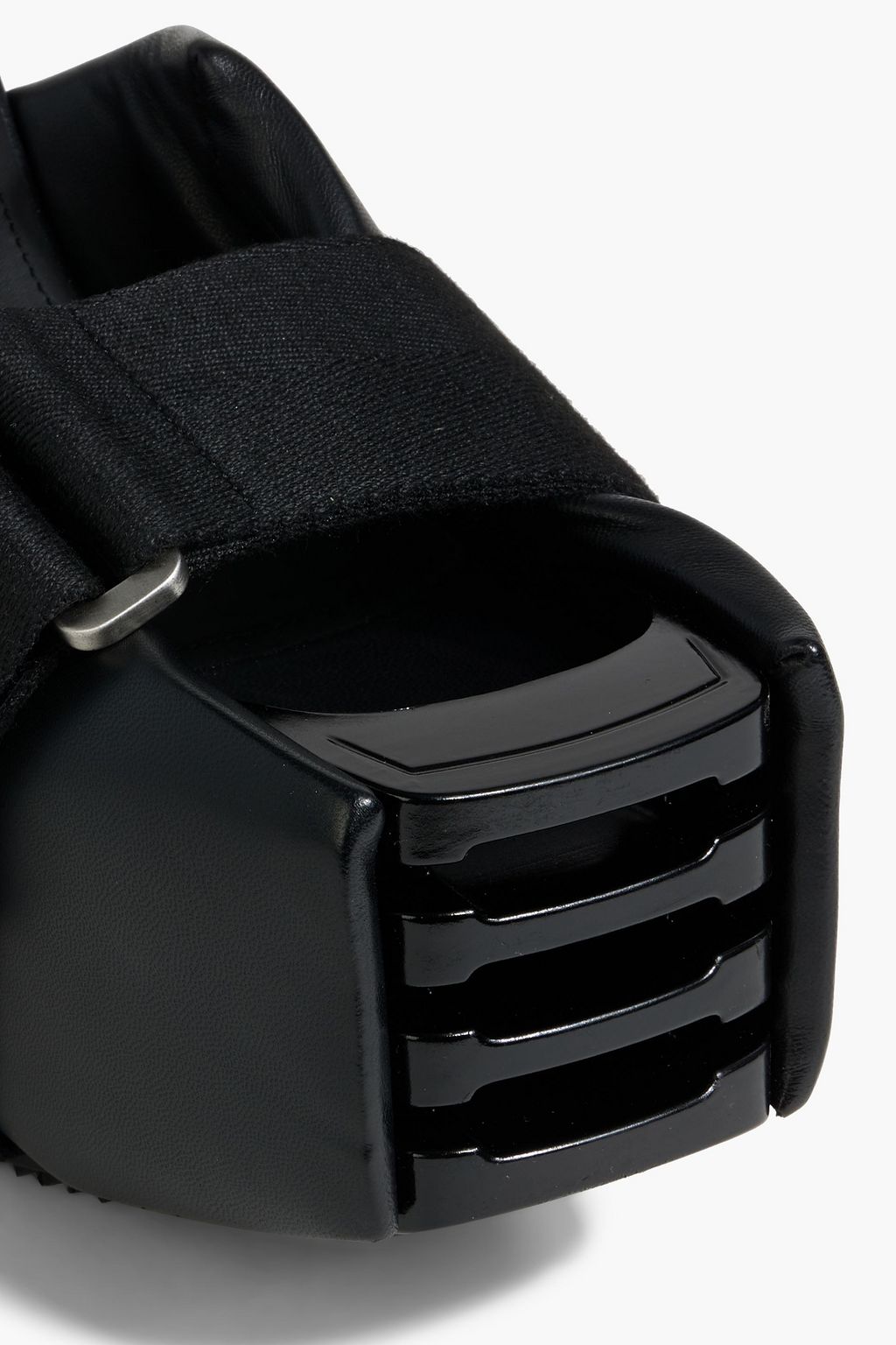 RICK OWENS Splint Kiss leather and webbing platform sandals