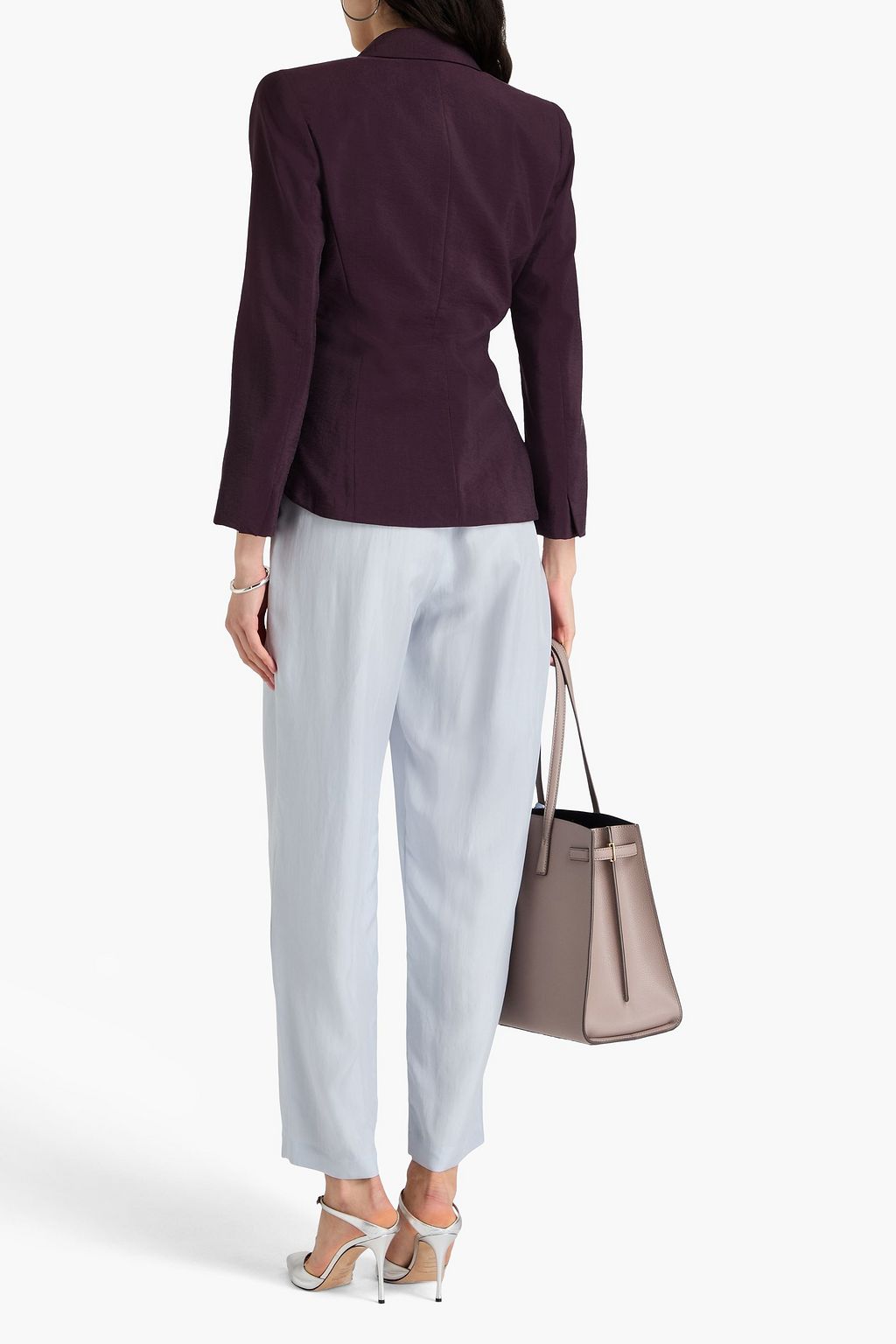 GIORGIO ARMANI Silk-blend twill blazer