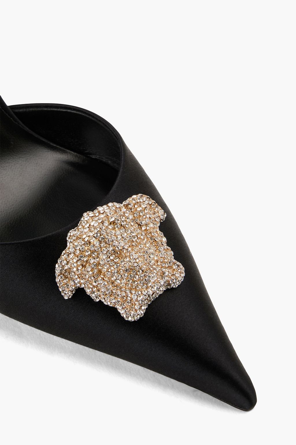 VERSACE Embellished satin pumps