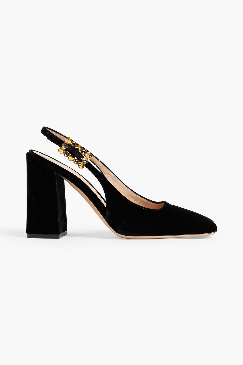 Wondy 95 velvet slingback pumps