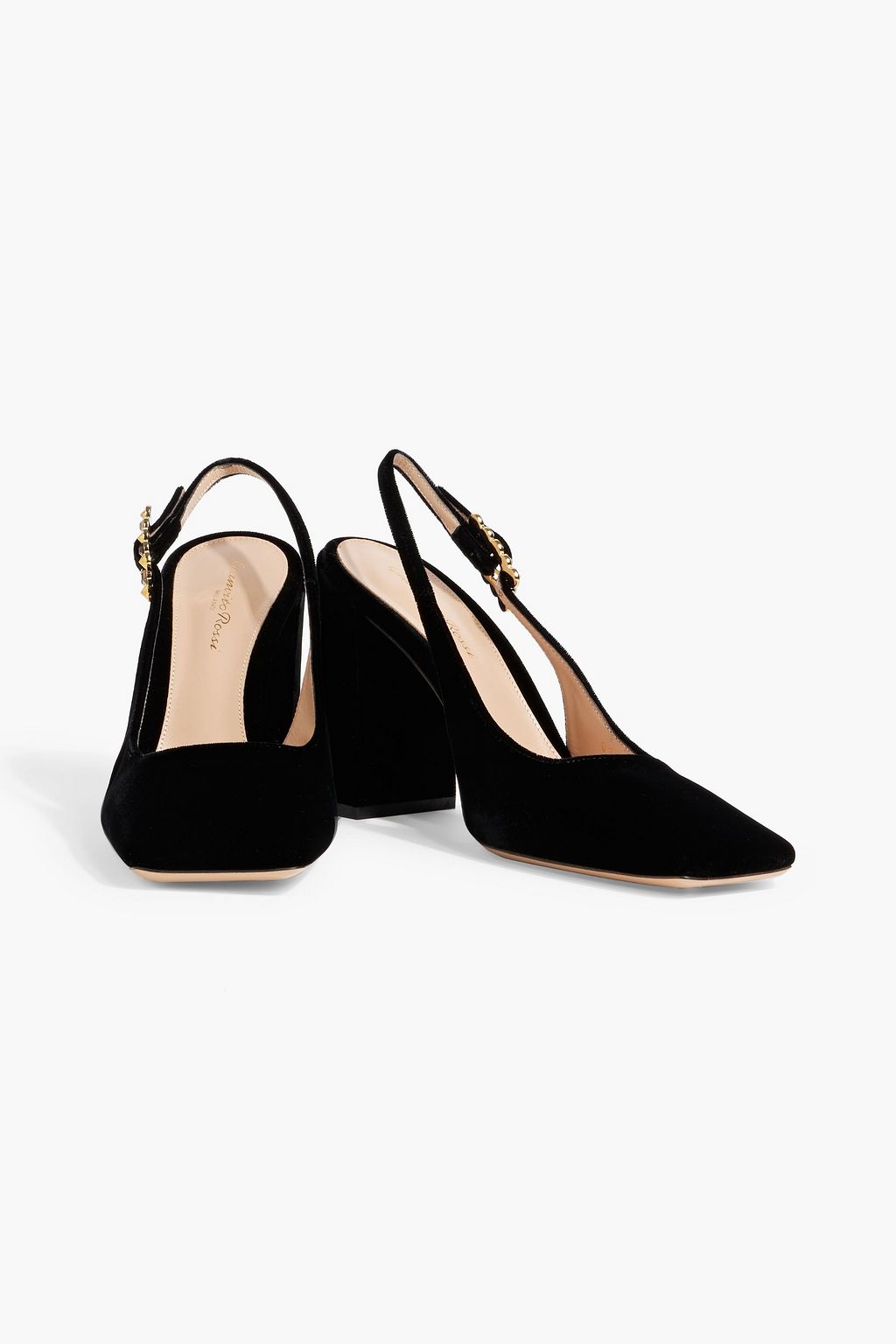 GIANVITO ROSSI Wondy 95 velvet slingback pumps