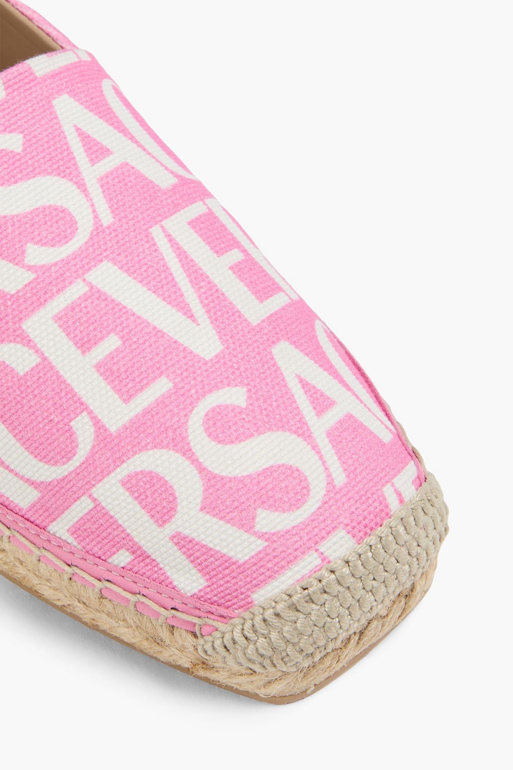 VERSACE Printed canvas espadrilles