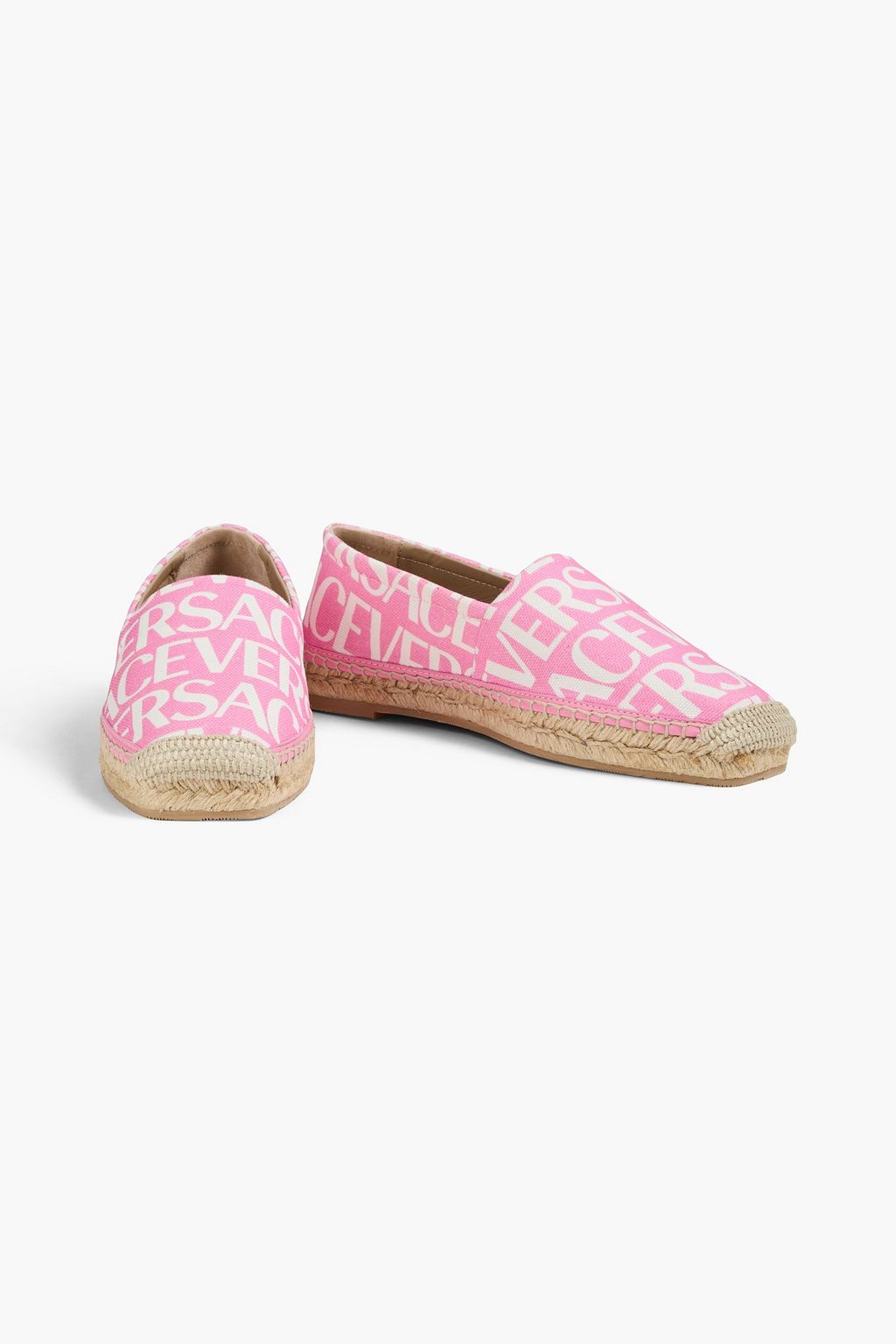 VERSACE Printed canvas espadrilles