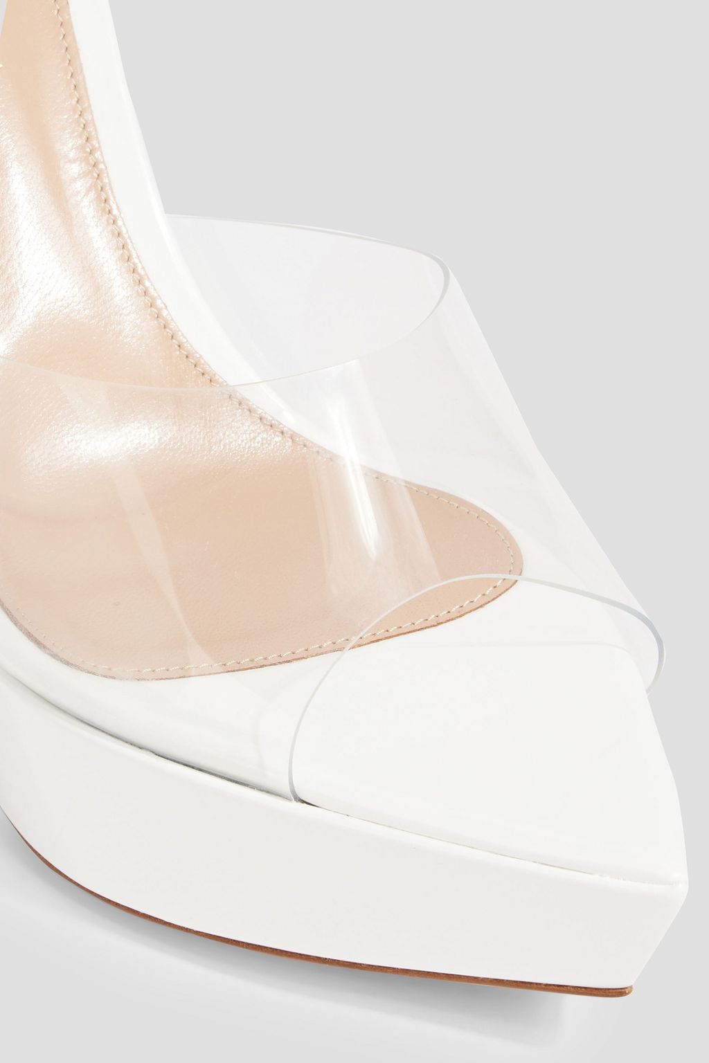 GIANVITO ROSSI Betty leather and TPU platform mules