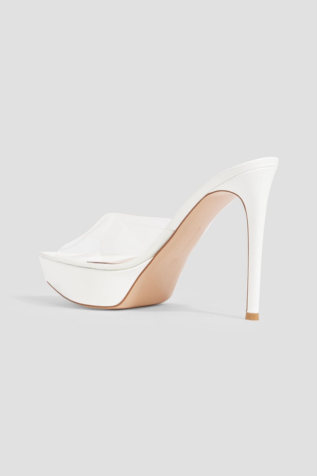 GIANVITO ROSSI Betty leather and TPU platform mules