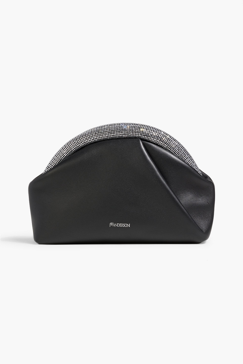 Jw Anderson J.w. Anderson Bumper-clutch Crystal-embellished Mini Bag In Black