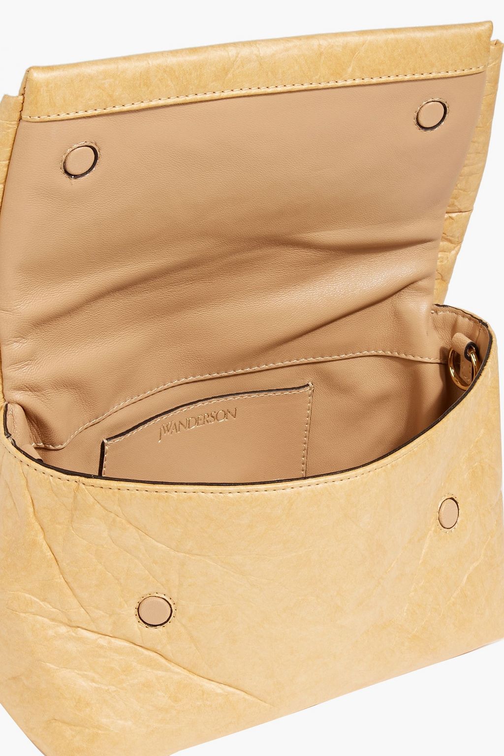 JW ANDERSON Twister midi crinkled cotton-blend shoulder bag