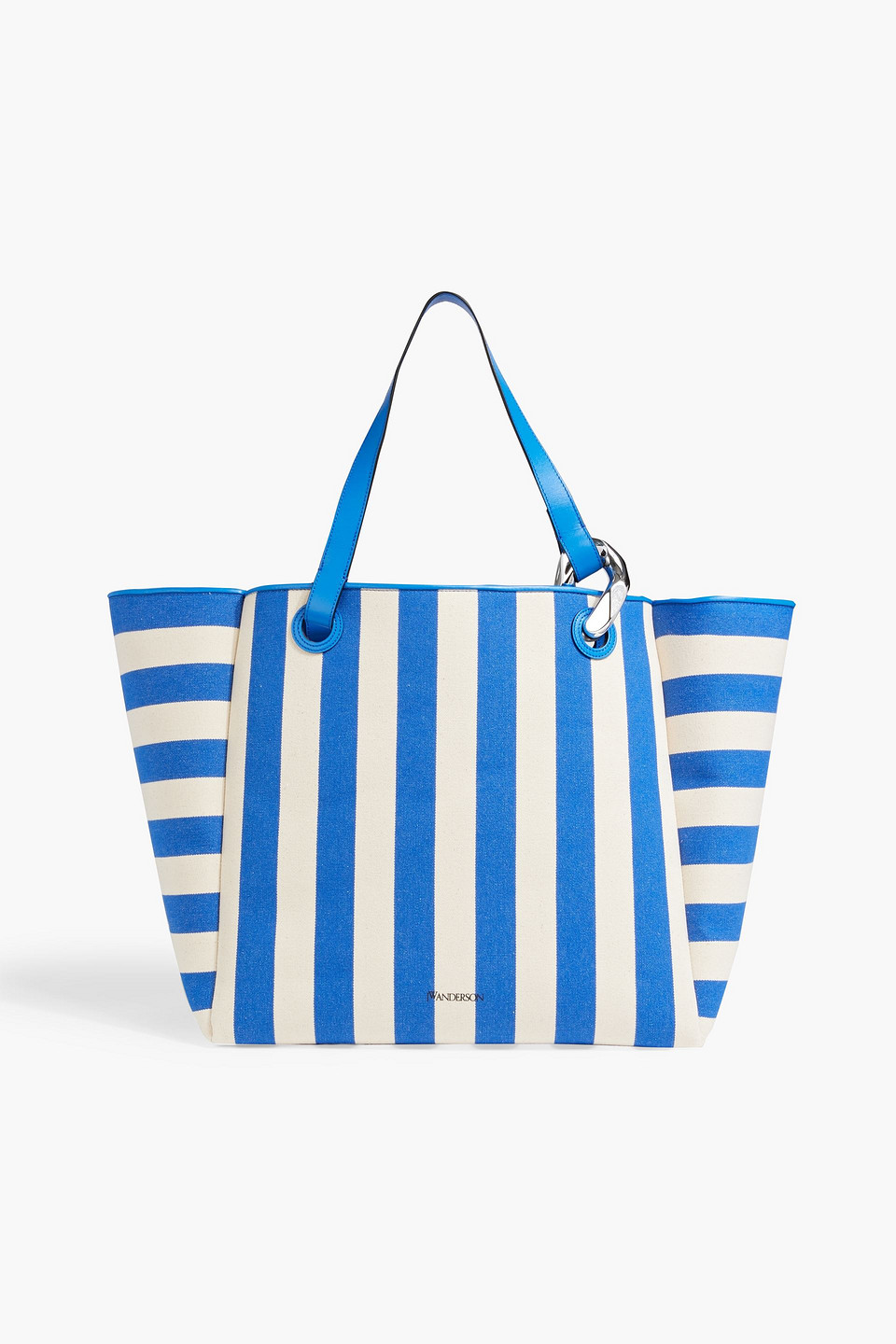 Corner large striped canvas tote