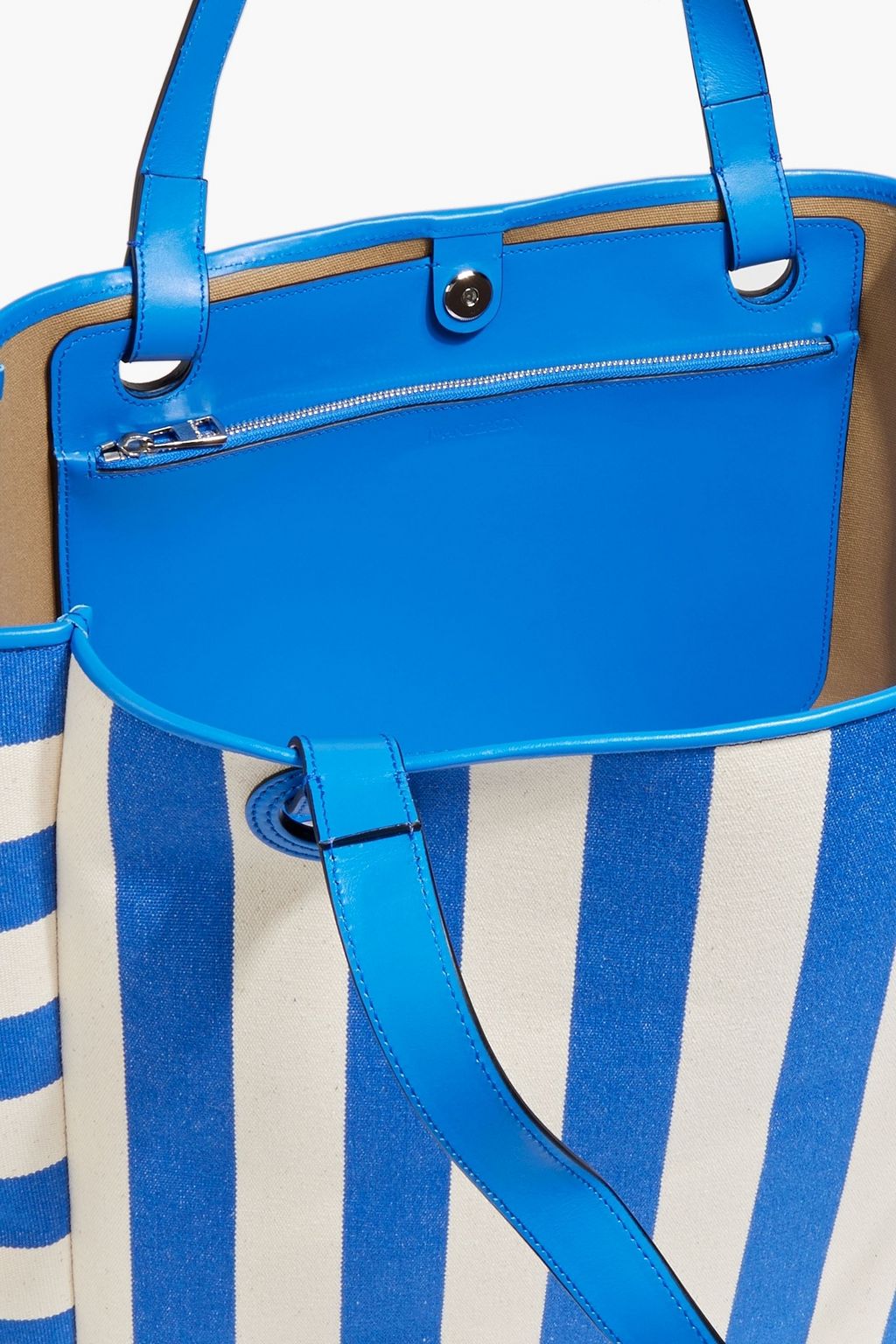 JW ANDERSON Corner large striped canvas tote
