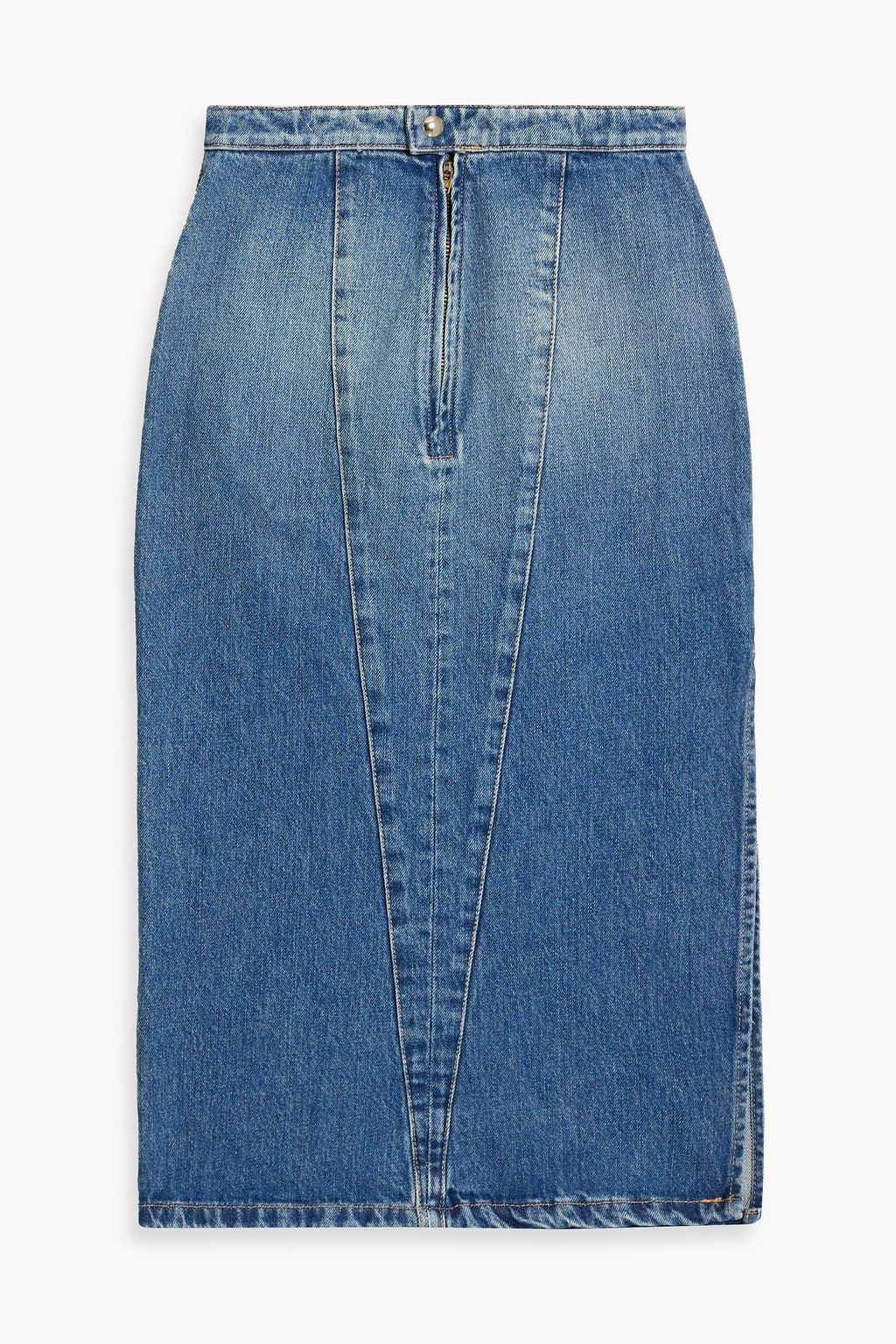 IRO Lamy faded denim skirt