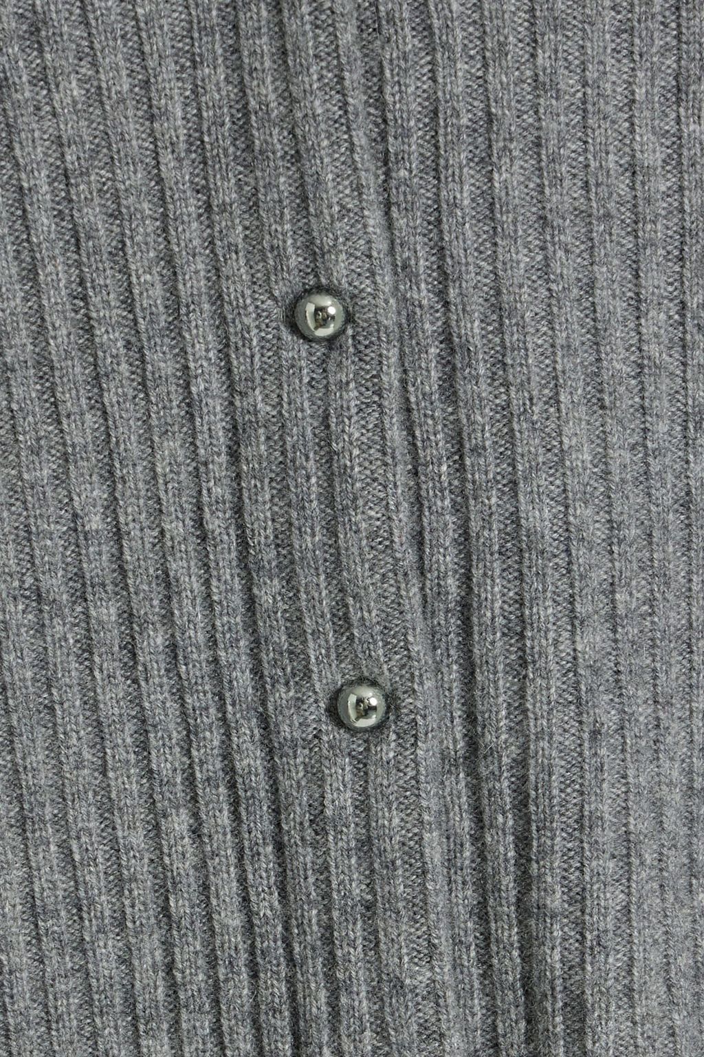 IRO Keyra cropped ribbed wool and cashmere-blend cardigan