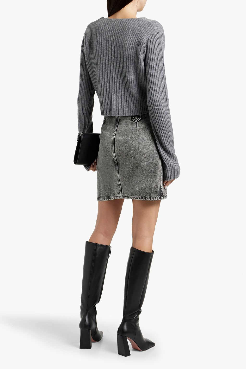 IRO Jazzino acid-wash denim mini skirt