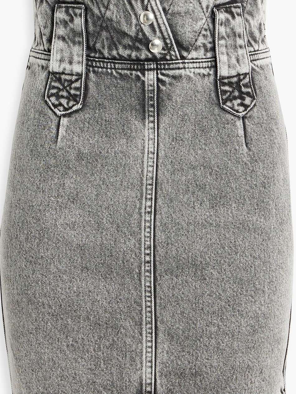 jazzino acid-wash denim mini skirt