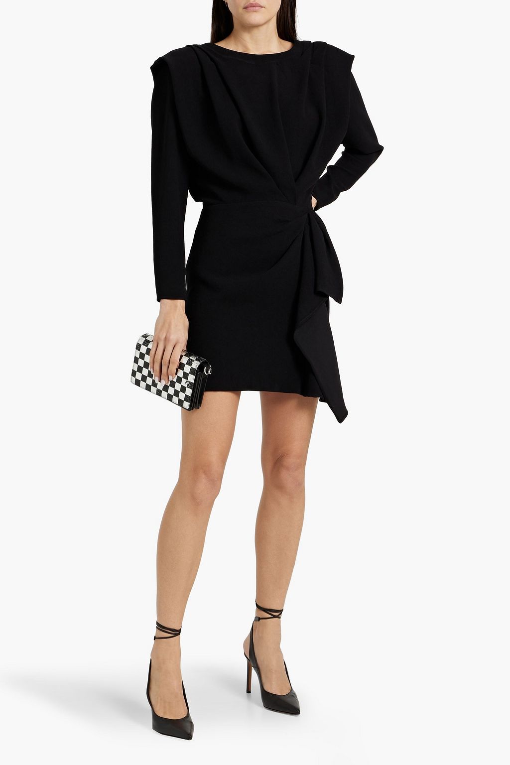 IRO Mitzi draped crepe mini dress