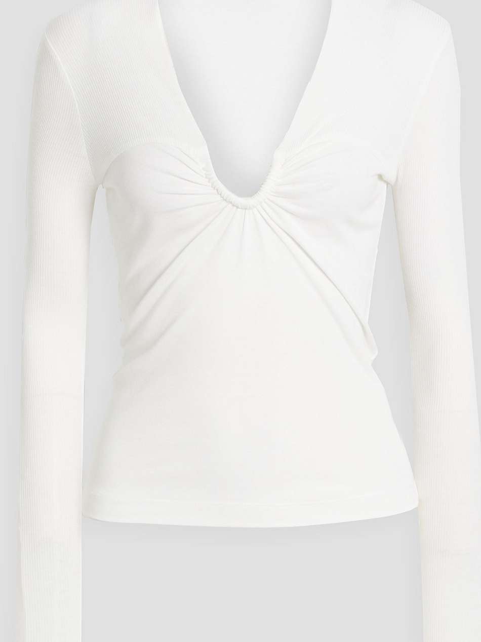 hallya ribbed jersey top