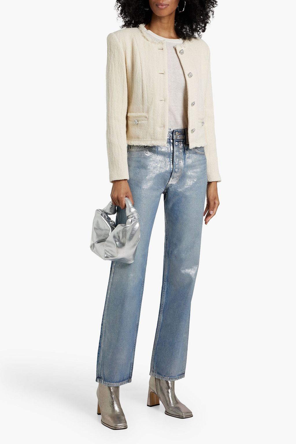 IRO Deana cotton, wool and alpaca-blend tweed jacket