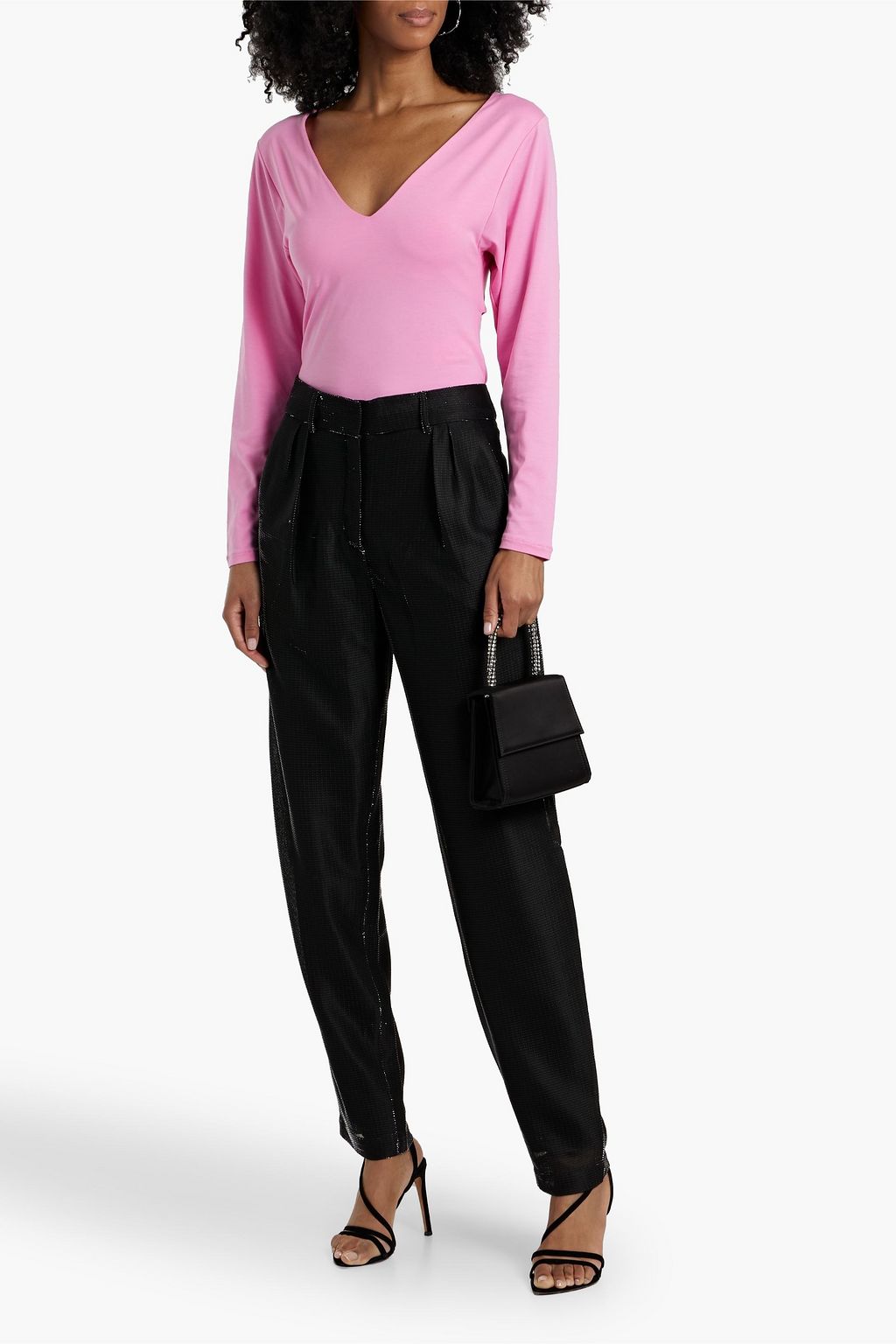IRO Jenio cutout Lyocell-blend jersey top