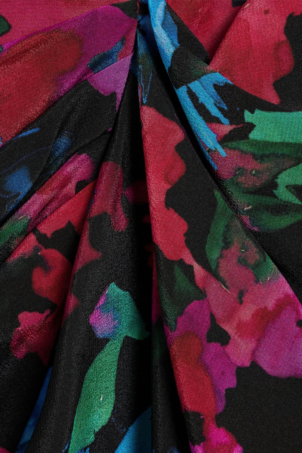 IRO Melissa draped floral-print silk-crepe mini skirt