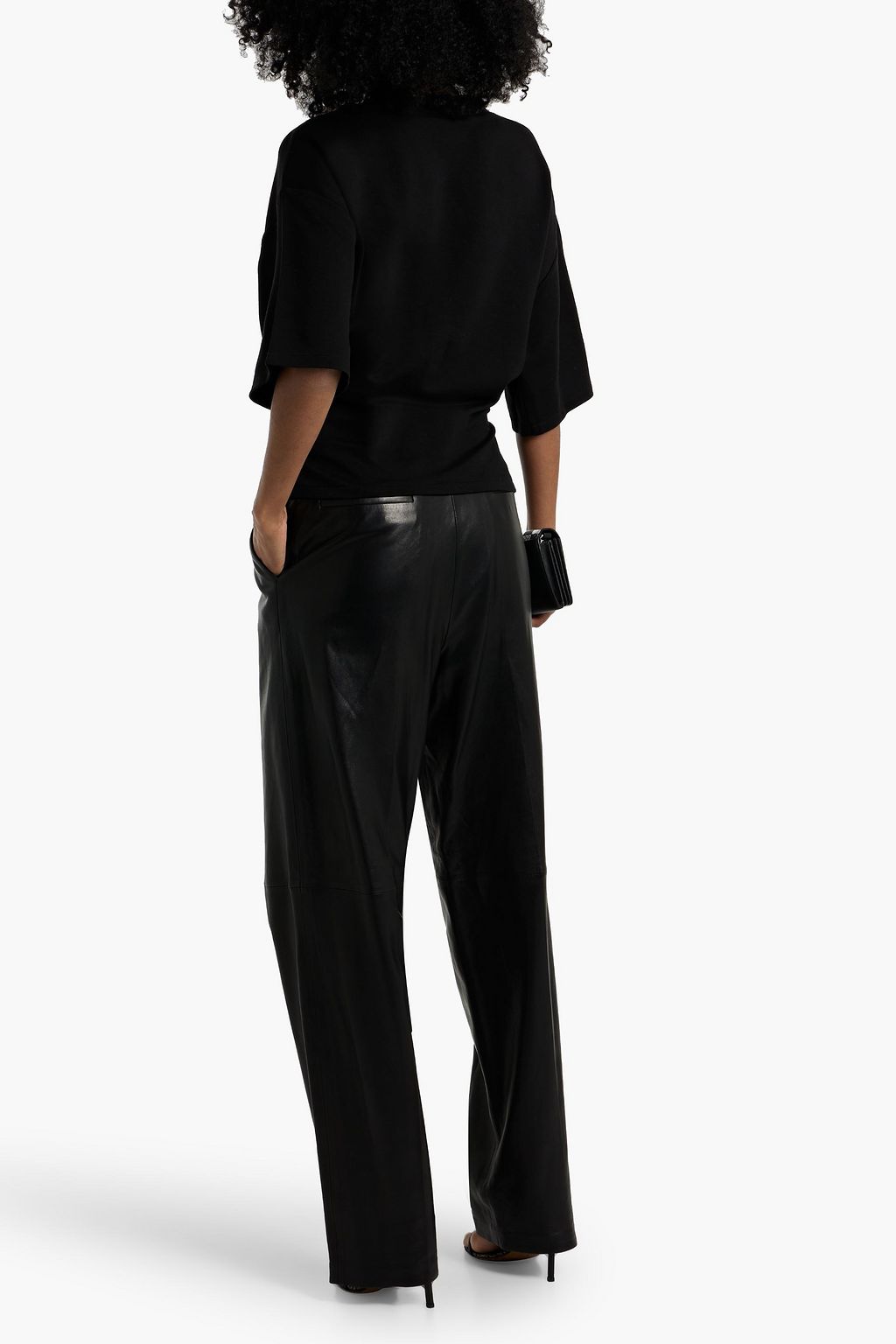 IRO Garcia draped stretch TENCEL™ and cotton-blend jersey T-shirt