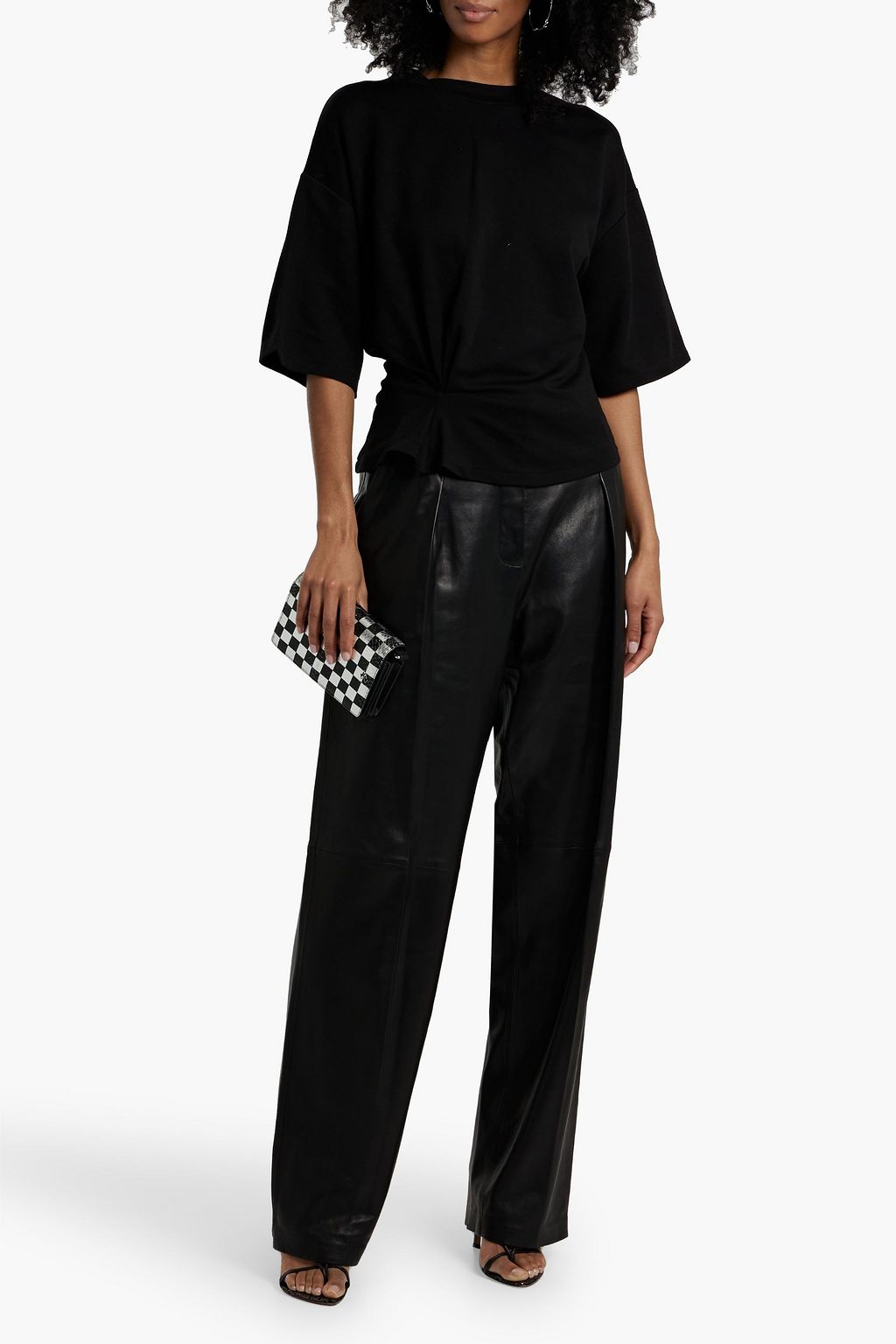 IRO Garcia draped stretch TENCEL™ and cotton-blend jersey T-shirt