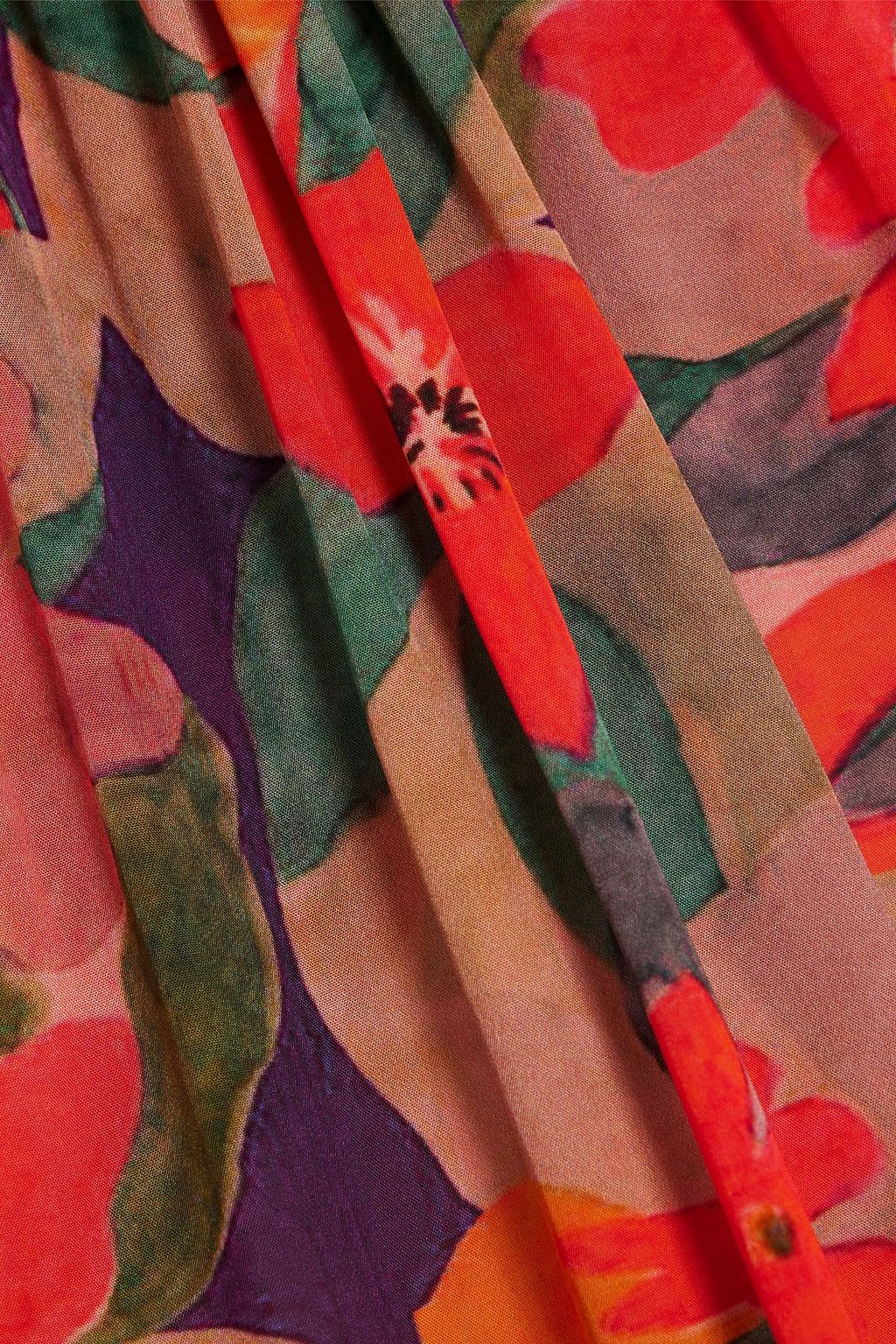 SOLID & STRIPED The Viv floral-print crepe de chine halterneck maxi dress