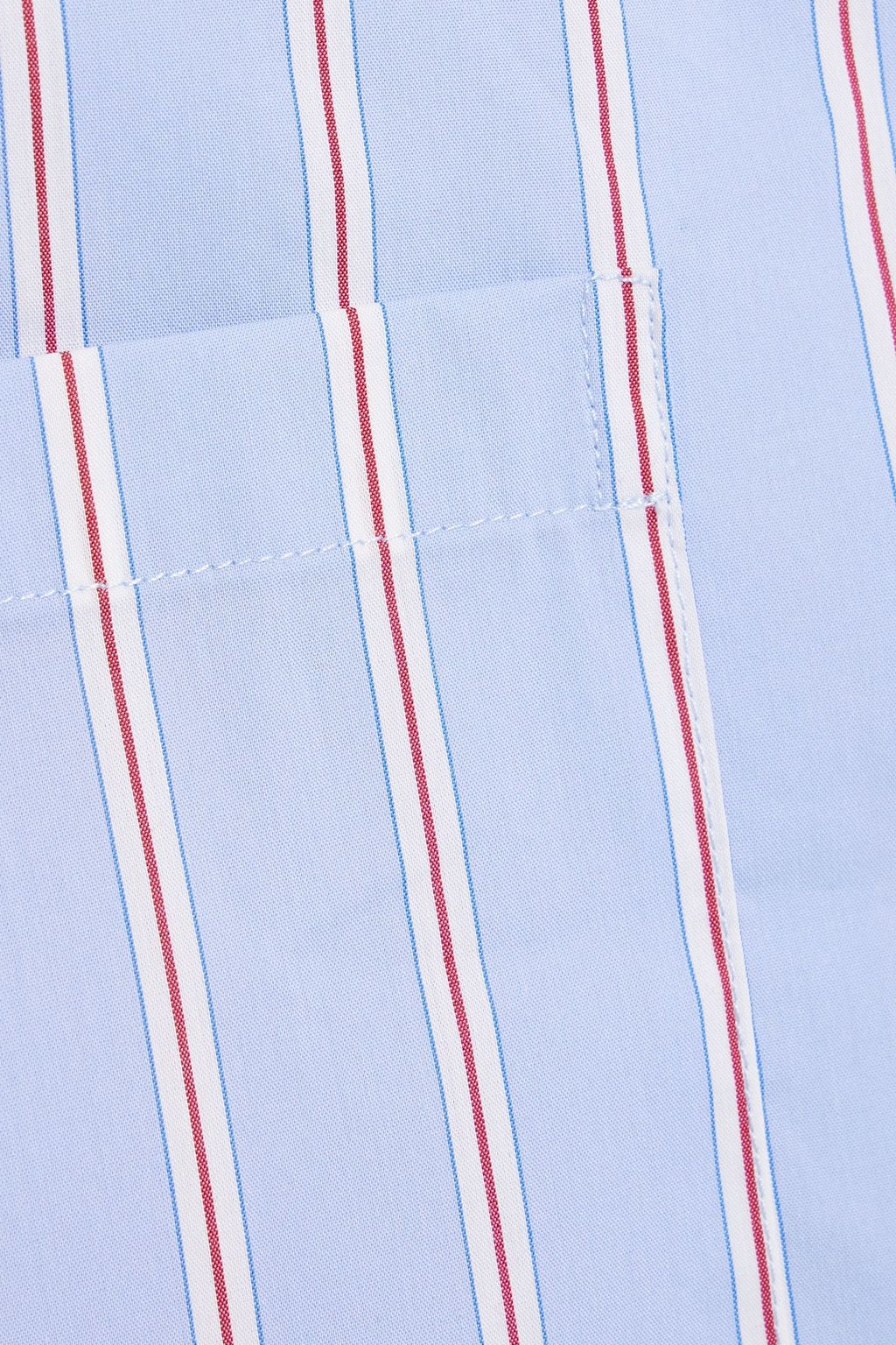 SOLID & STRIPED The Jancy striped cotton-blend poplin shirt