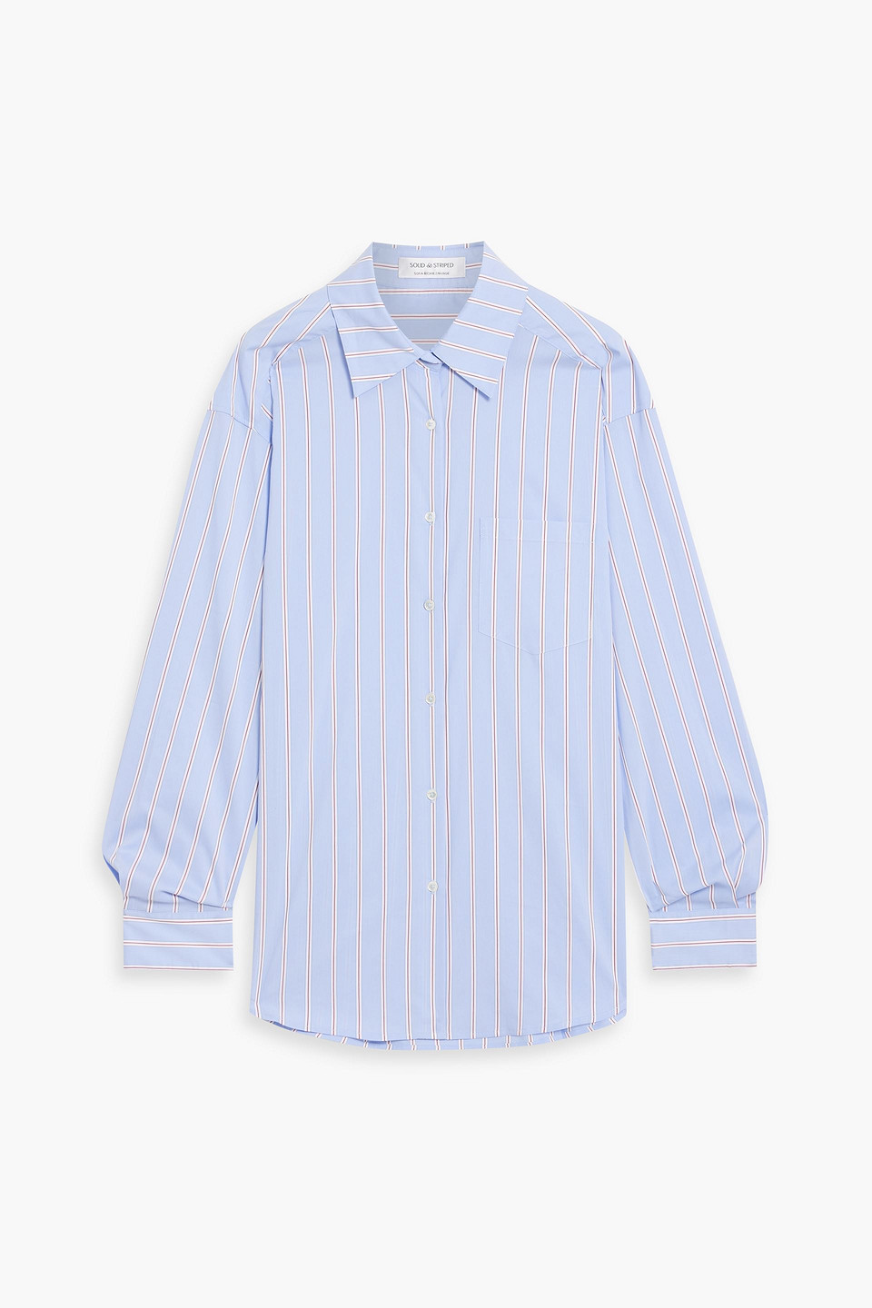 Solid & Striped The Jancy Striped Cotton-blend Poplin Shirt