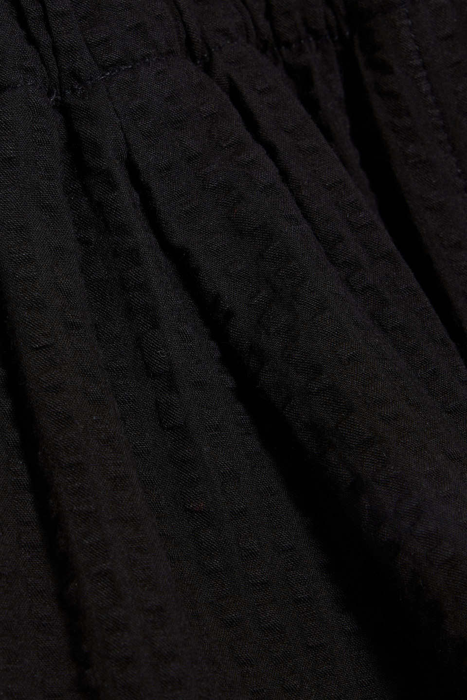 Solid & Striped The Rois Cotton-seersucker Shorts In Black