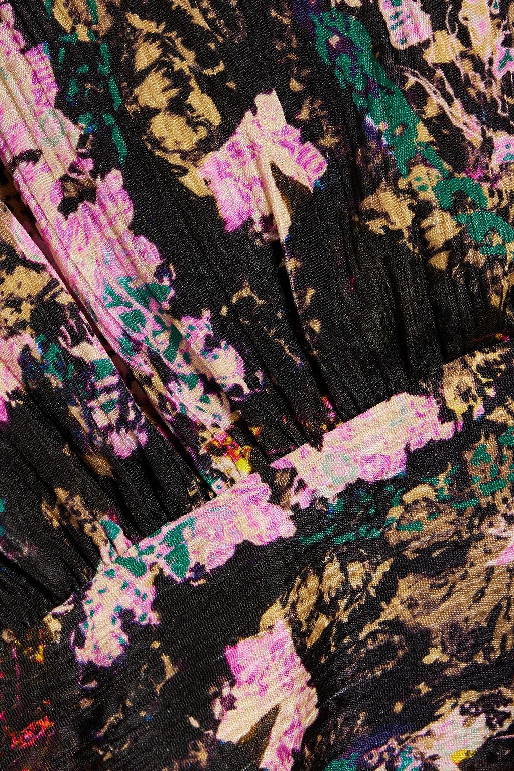 IRO Danna floral-print plissé silk-blend blouse